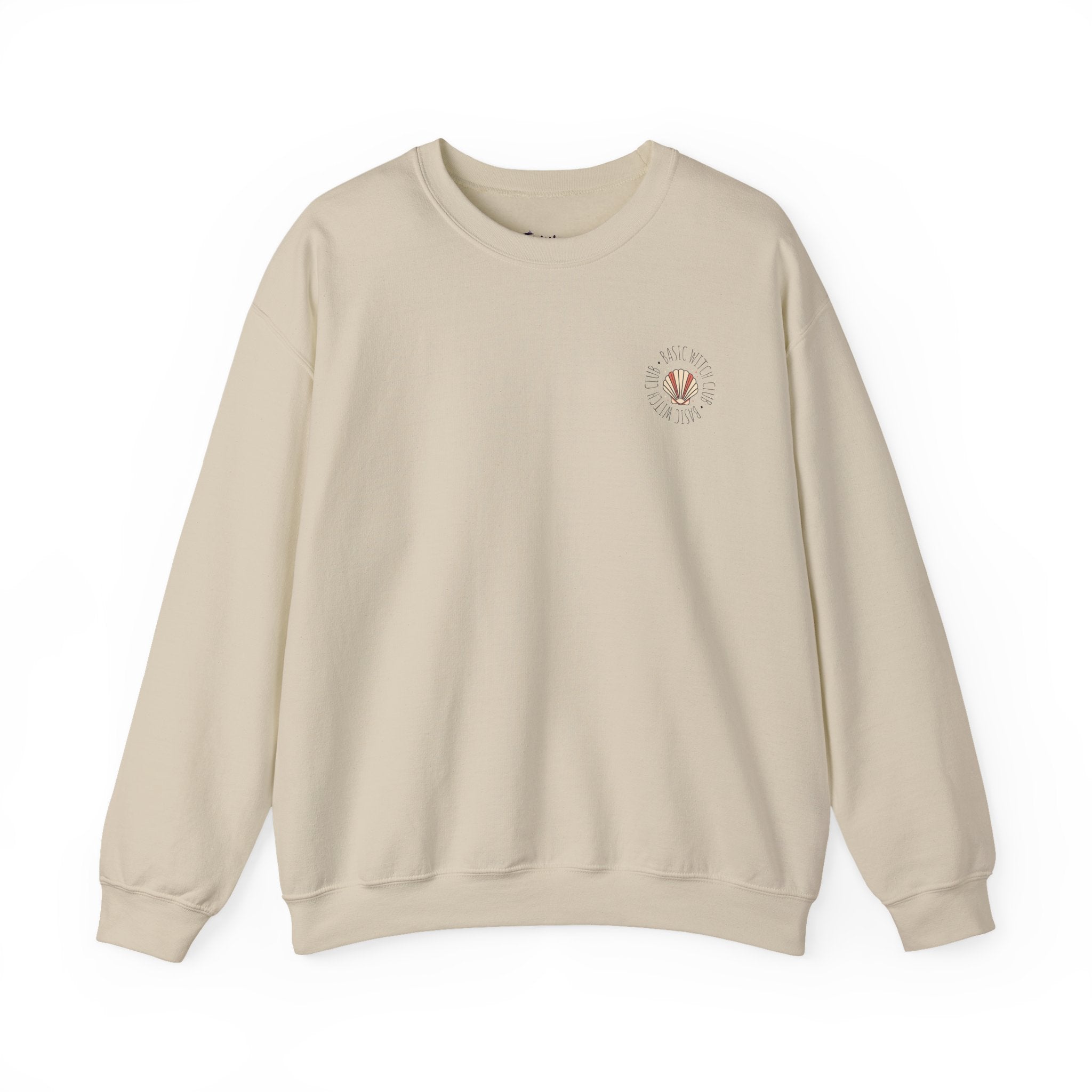BASIC WITCH CLUB Sea Shell Emblem — Crewneck Sweatshirt
