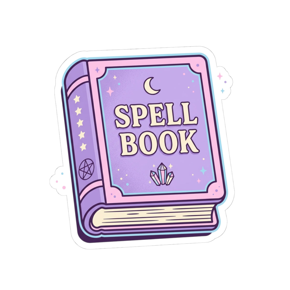 Holographic Spell Book Sticker — Die-Cut Witchcraft Sticker