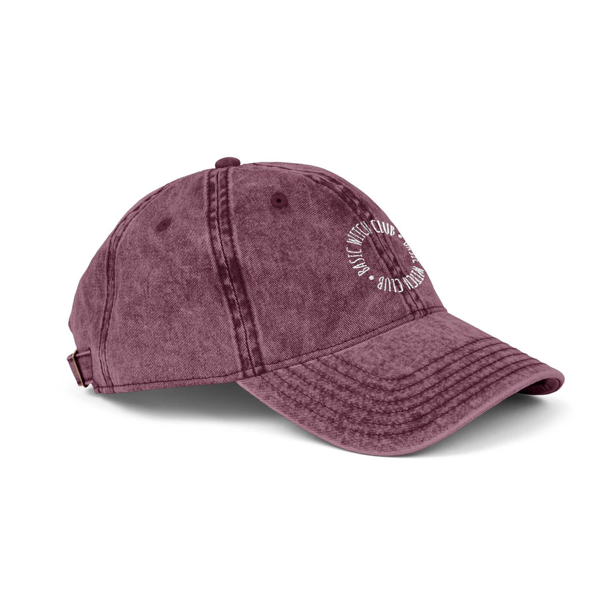 BASIC WITCH CLUB Emblem — Vintage Style Embroidered Baseball Cap