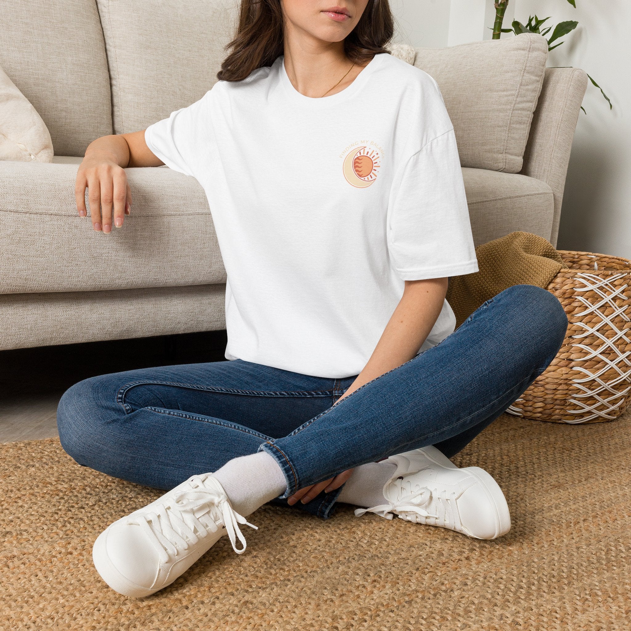 Sun & Moon Minimalist T-Shirt — "Finding my Balance"