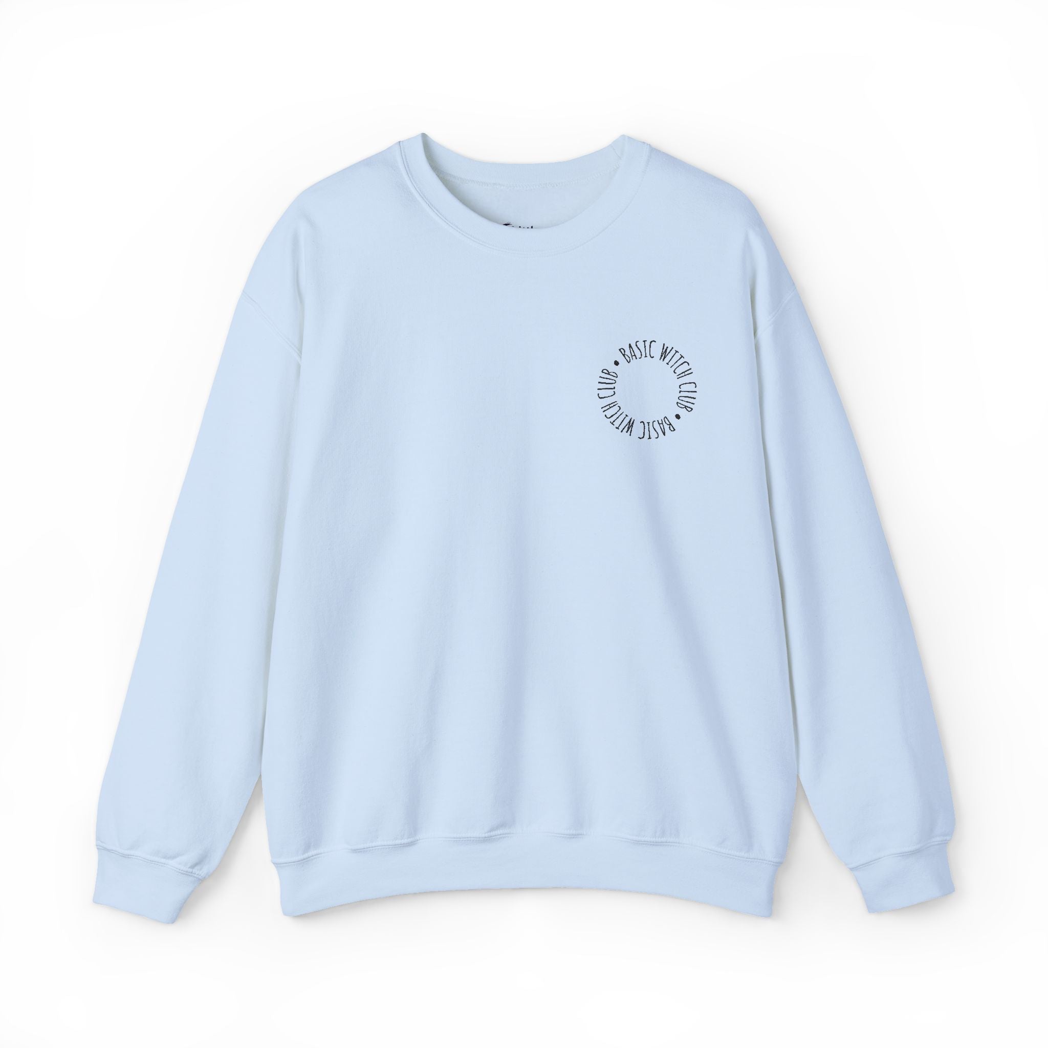 BASIC WITCH CLUB Embroidered Emblem — Crewneck Sweatshirt