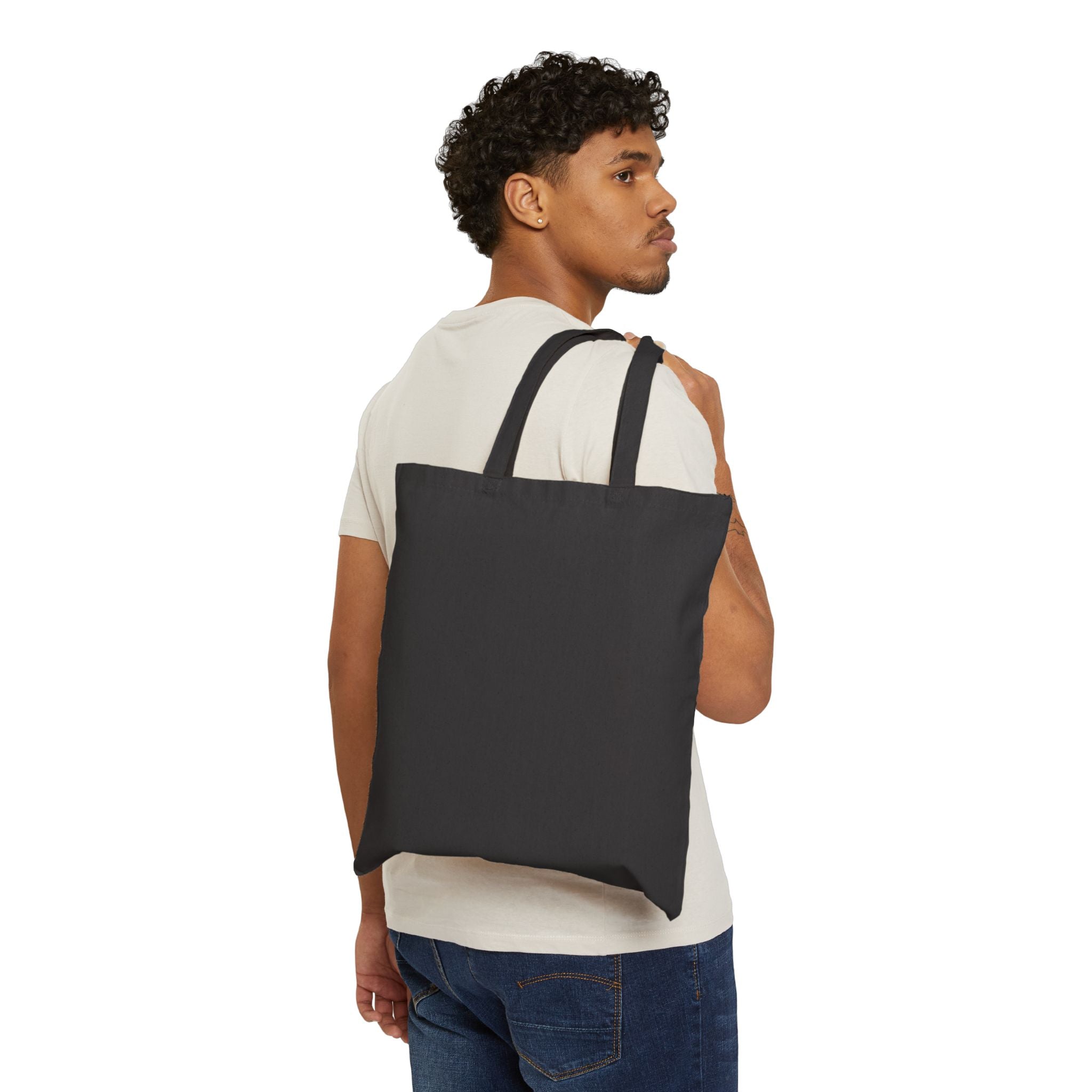"Finding My Balance" Sun & Moon Graphic — Cotton Canvas Tote Bag