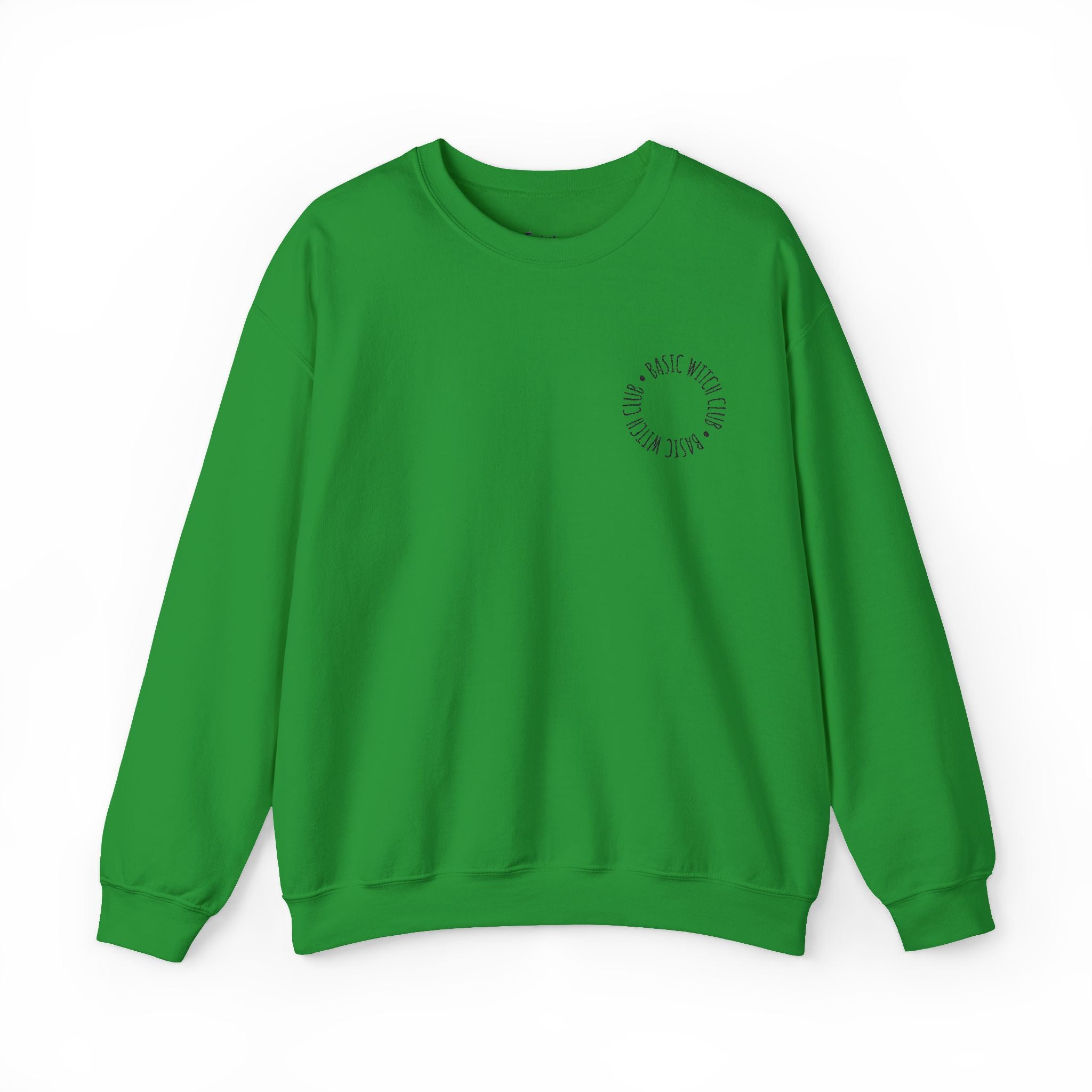 BASIC WITCH CLUB Embroidered Emblem — Crewneck Sweatshirt