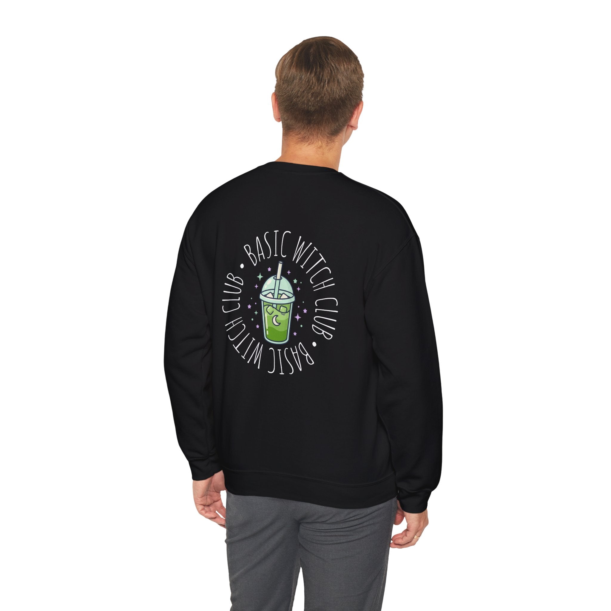 BASIC WITCH CLUB Matcha Emblem —  Crewneck Sweatshirt