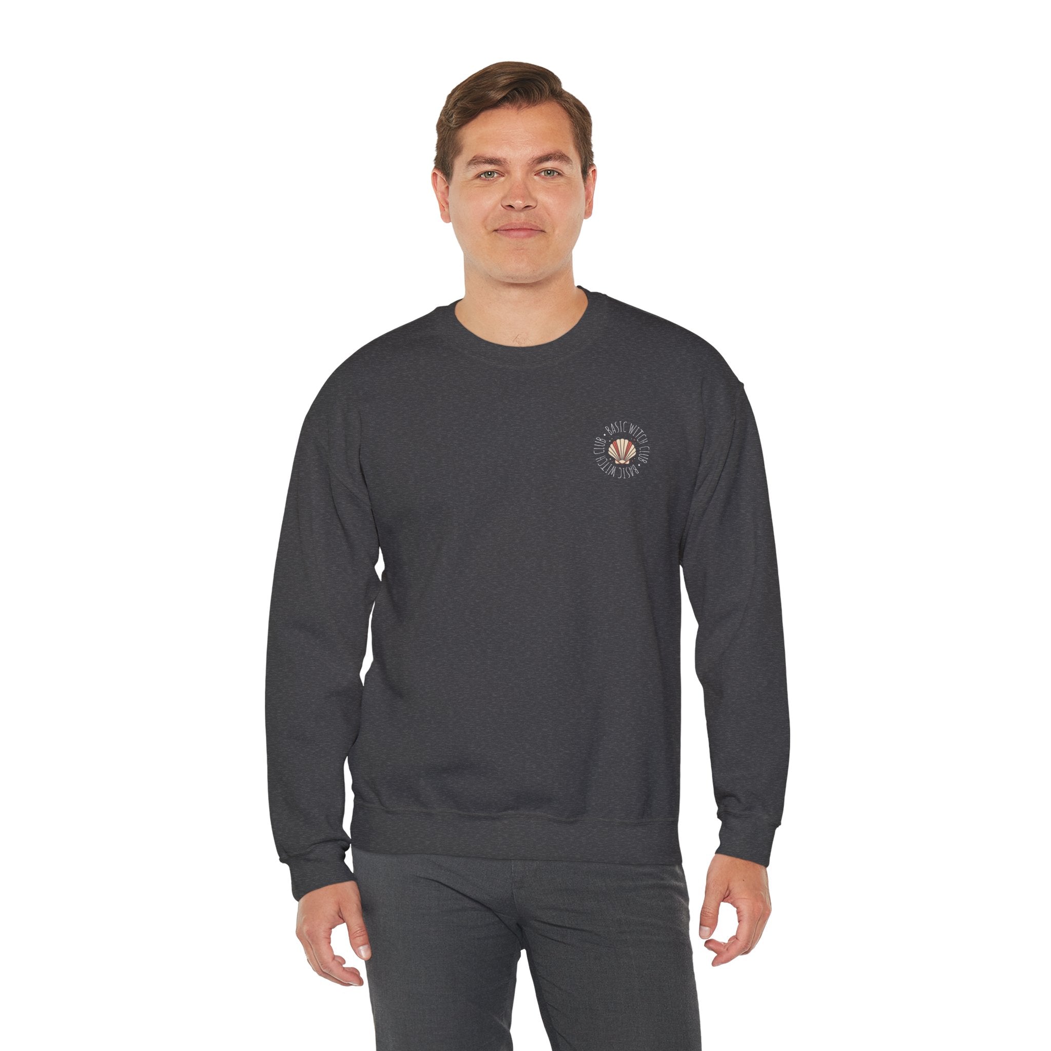 BASIC WITCH CLUB Sea Shell Emblem — Crewneck Sweatshirt