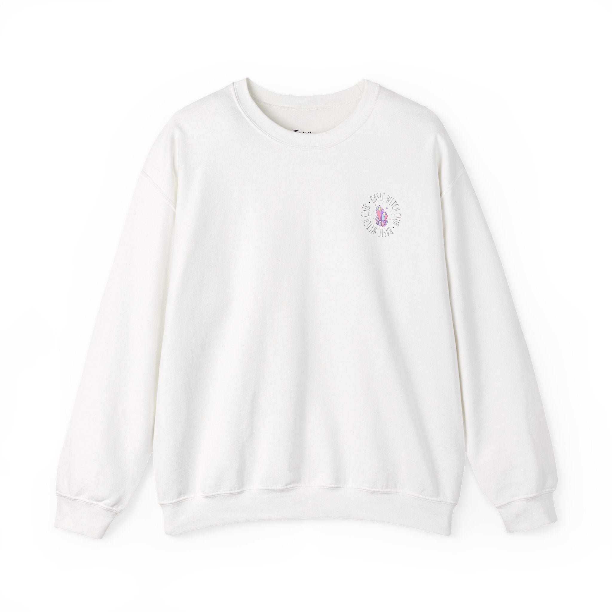 BASIC WITCH CLUB Crystal Cluster Emblem — Crewneck Sweatshirt