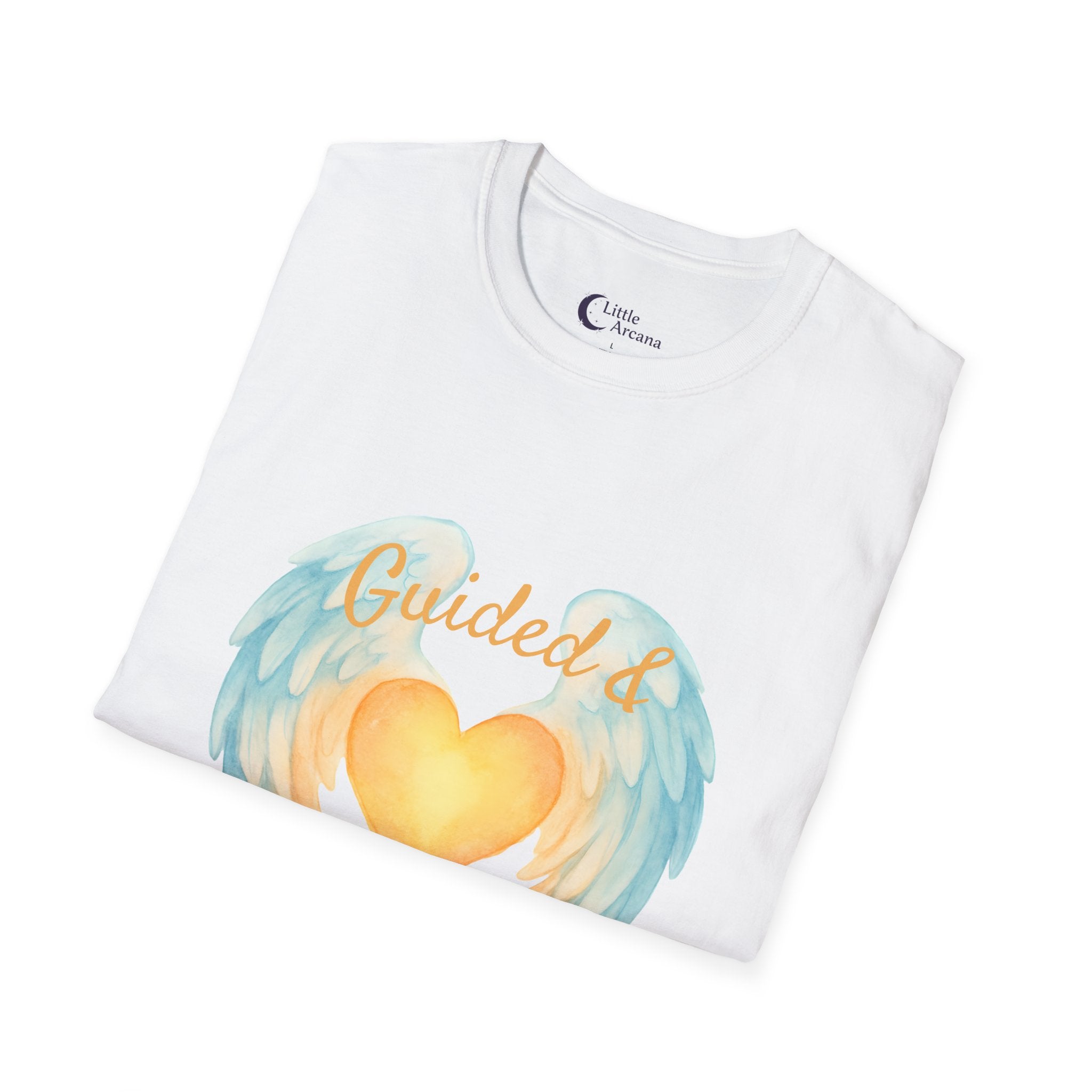 Angel Wings Heart Spiritual Tee — 'Guided & Protected'
