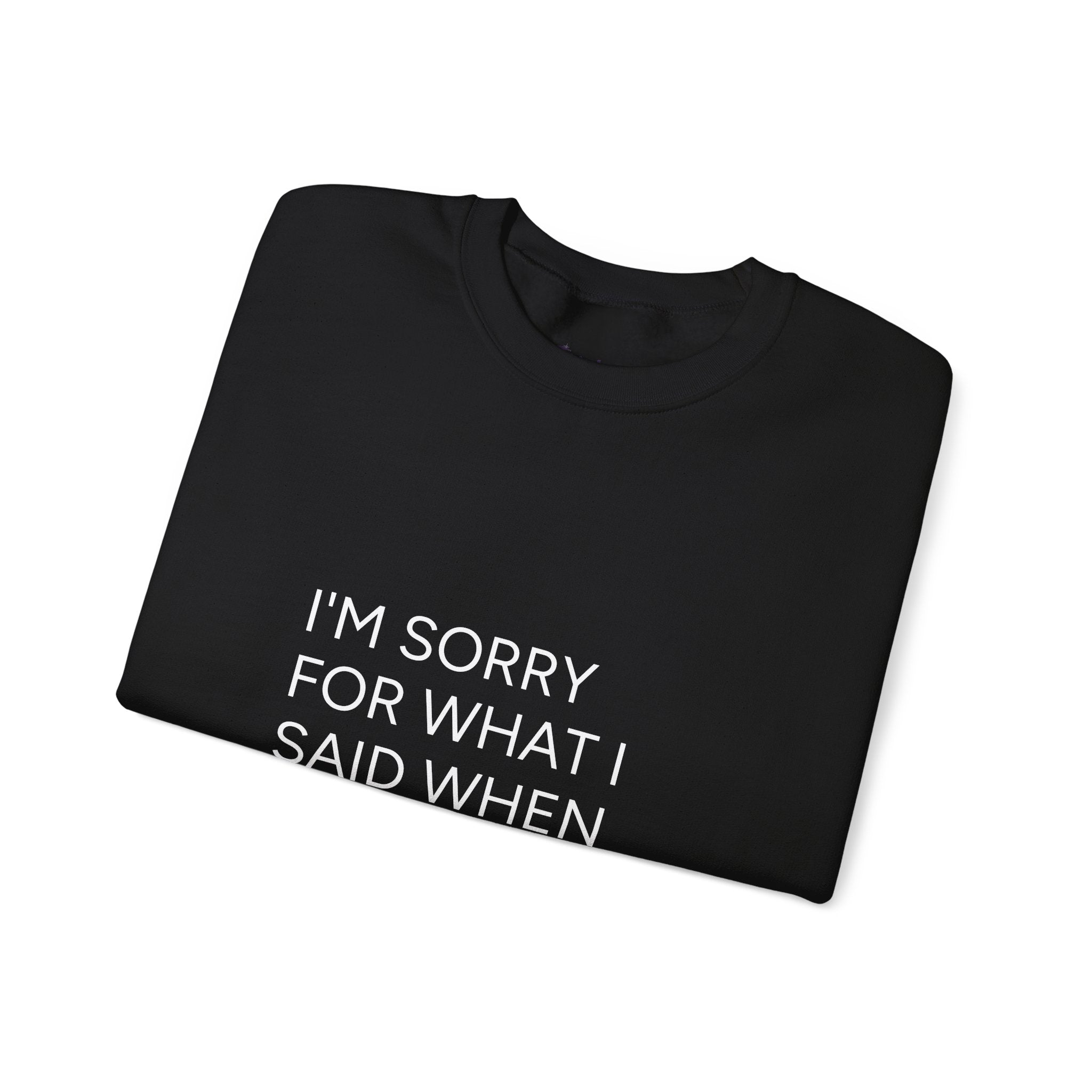Mercury Retrograde Apology Sweatshirt — Funny Astrology Crewneck Black