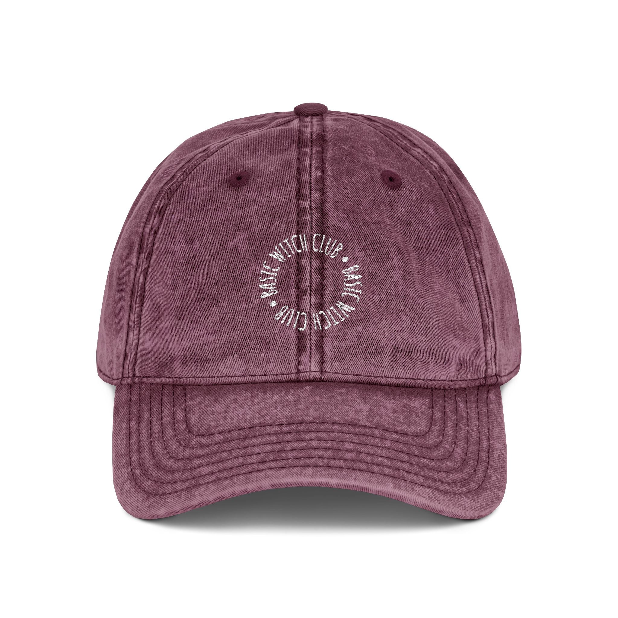 BASIC WITCH CLUB Emblem — Vintage Style Embroidered Baseball Cap