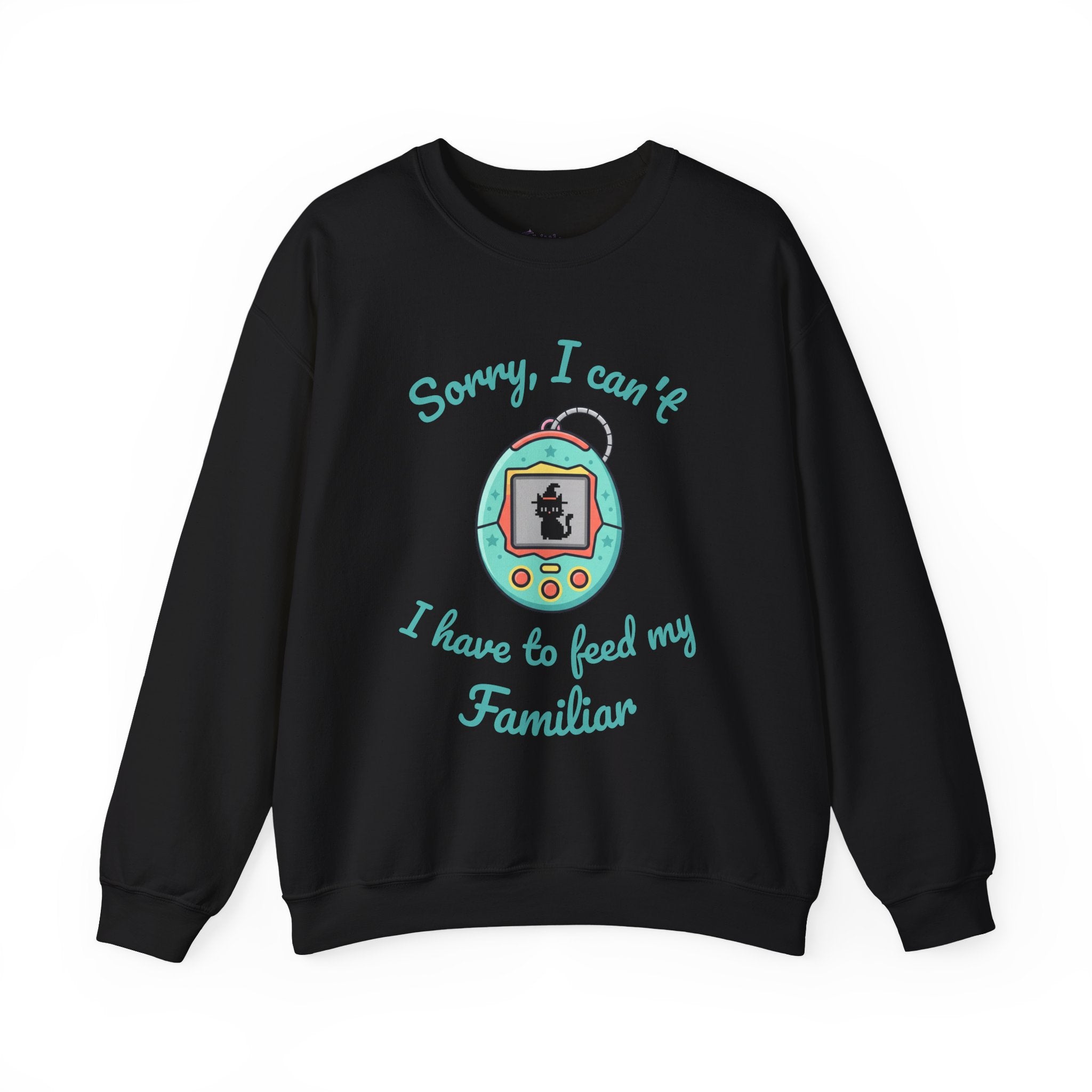 "Sorry I can't, I have to feed my familiar" cute retro virtual pet — Crewneck Sweatshirt