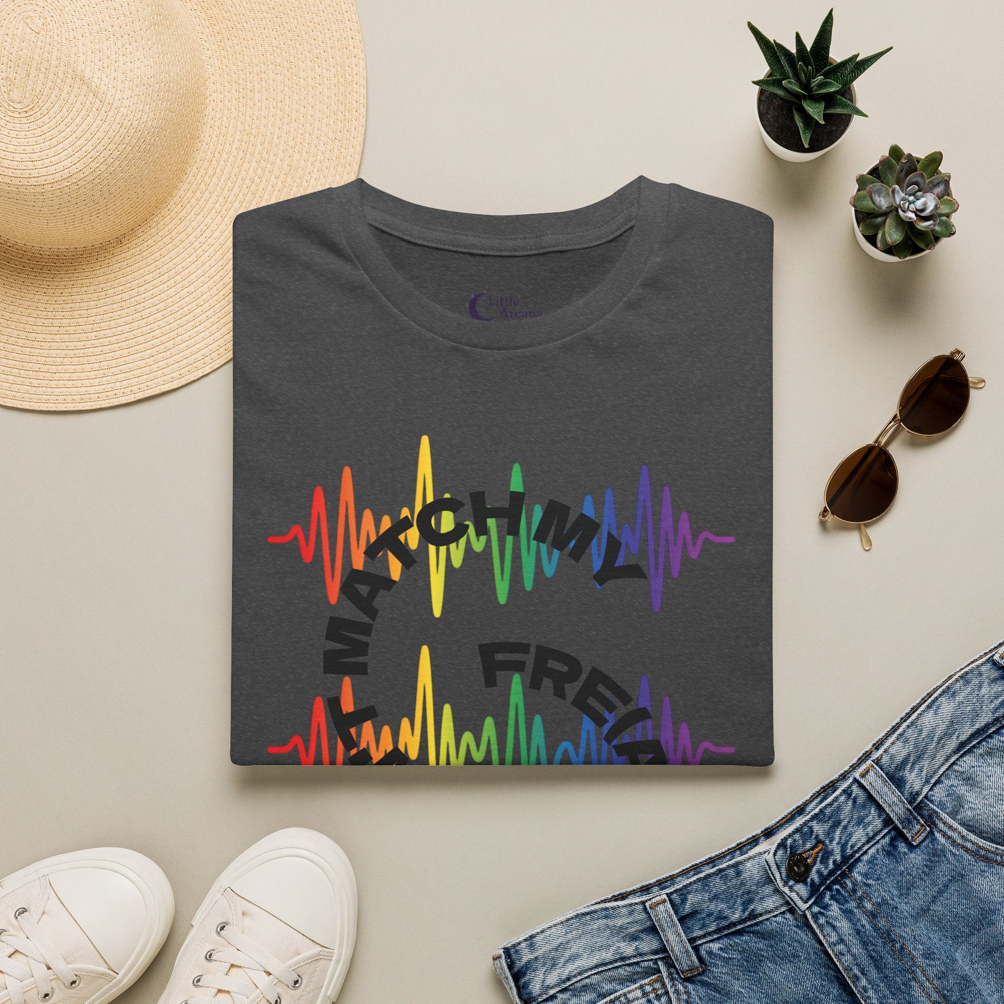 Rainbow Soundwave 'Can't Match  My Fre(ak)quency' Graphic — Unisex T-Shirt