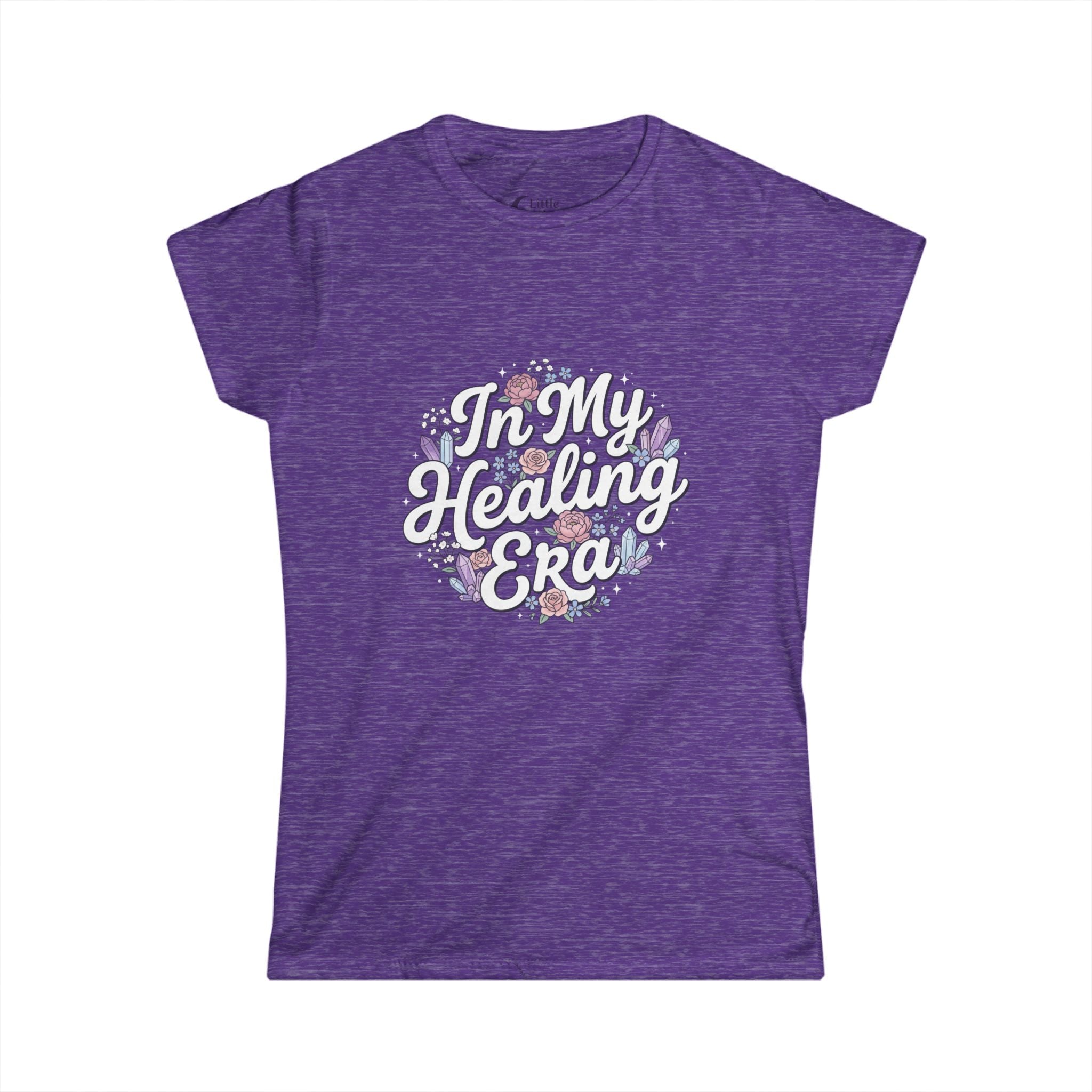 Women's Tee — "In My Healing Era" Floral Self-Care Shirt
