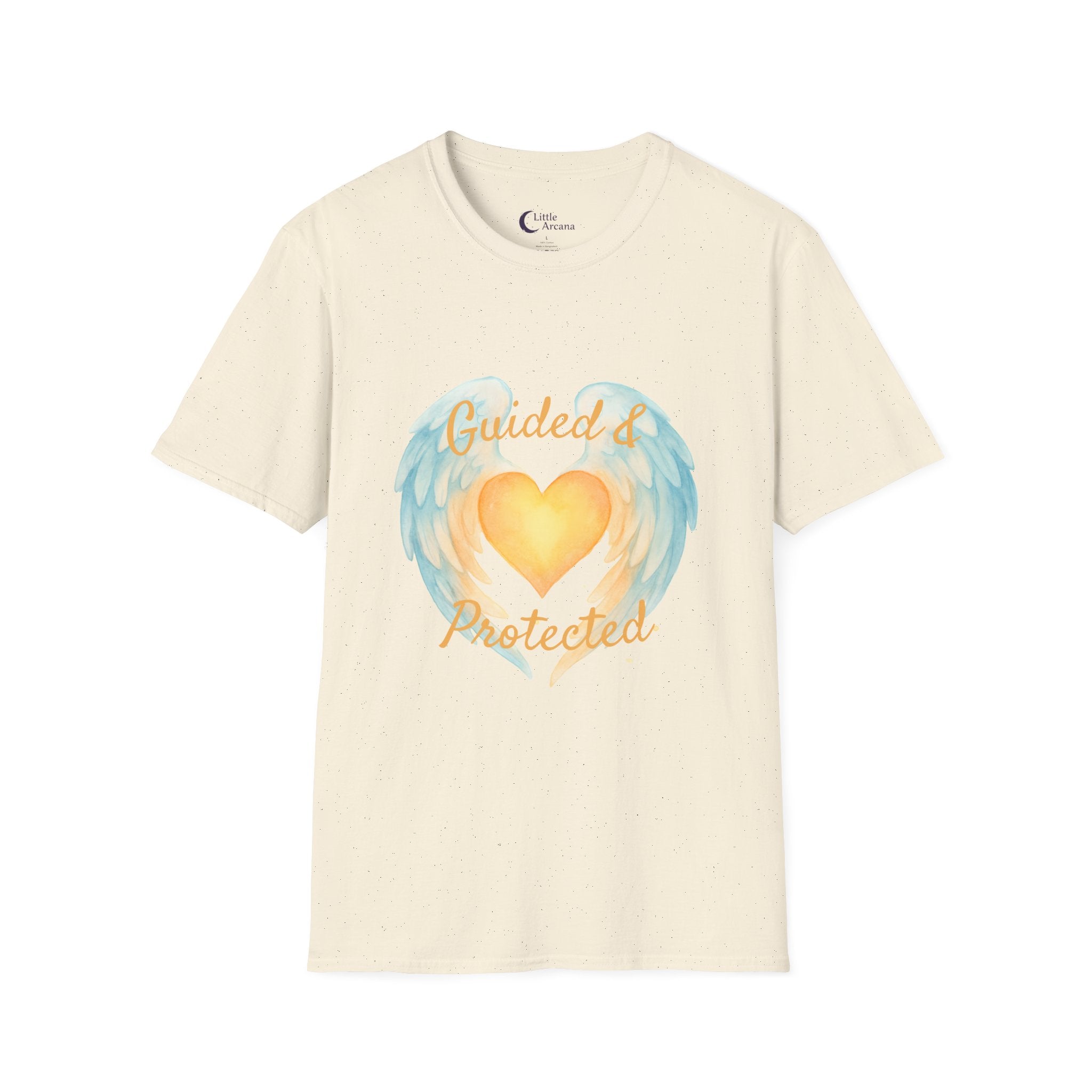 Angel Wings Heart Spiritual Tee — 'Guided & Protected'