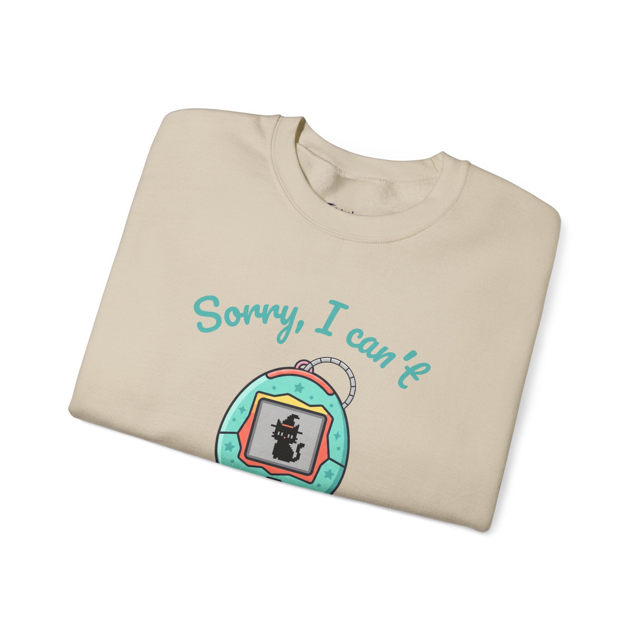 "Sorry I can't, I have to feed my familiar" cute retro virtual pet — Crewneck Sweatshirt