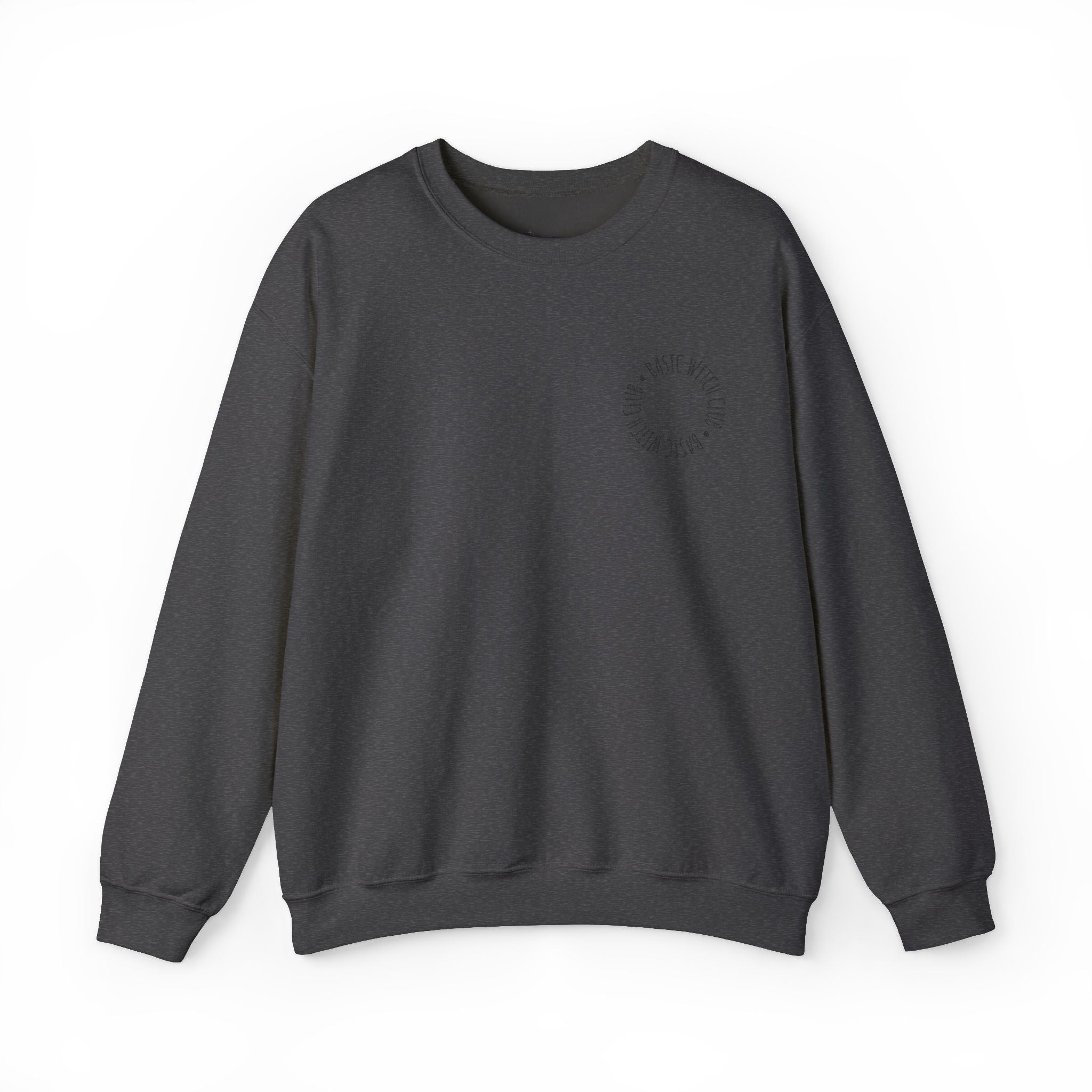 BASIC WITCH CLUB Embroidered Emblem — Crewneck Sweatshirt