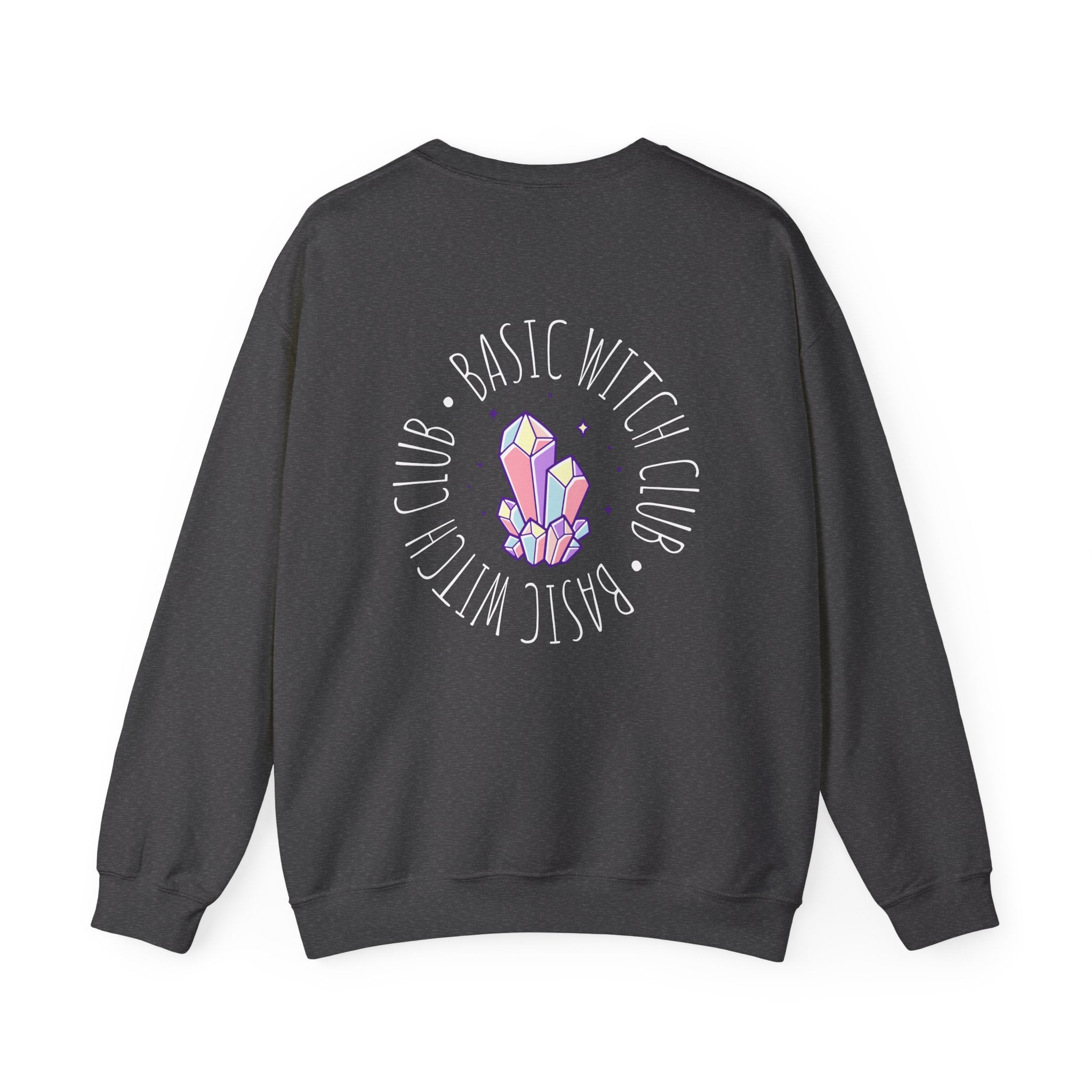 BASIC WITCH CLUB Crystal Cluster Emblem — Crewneck Sweatshirt