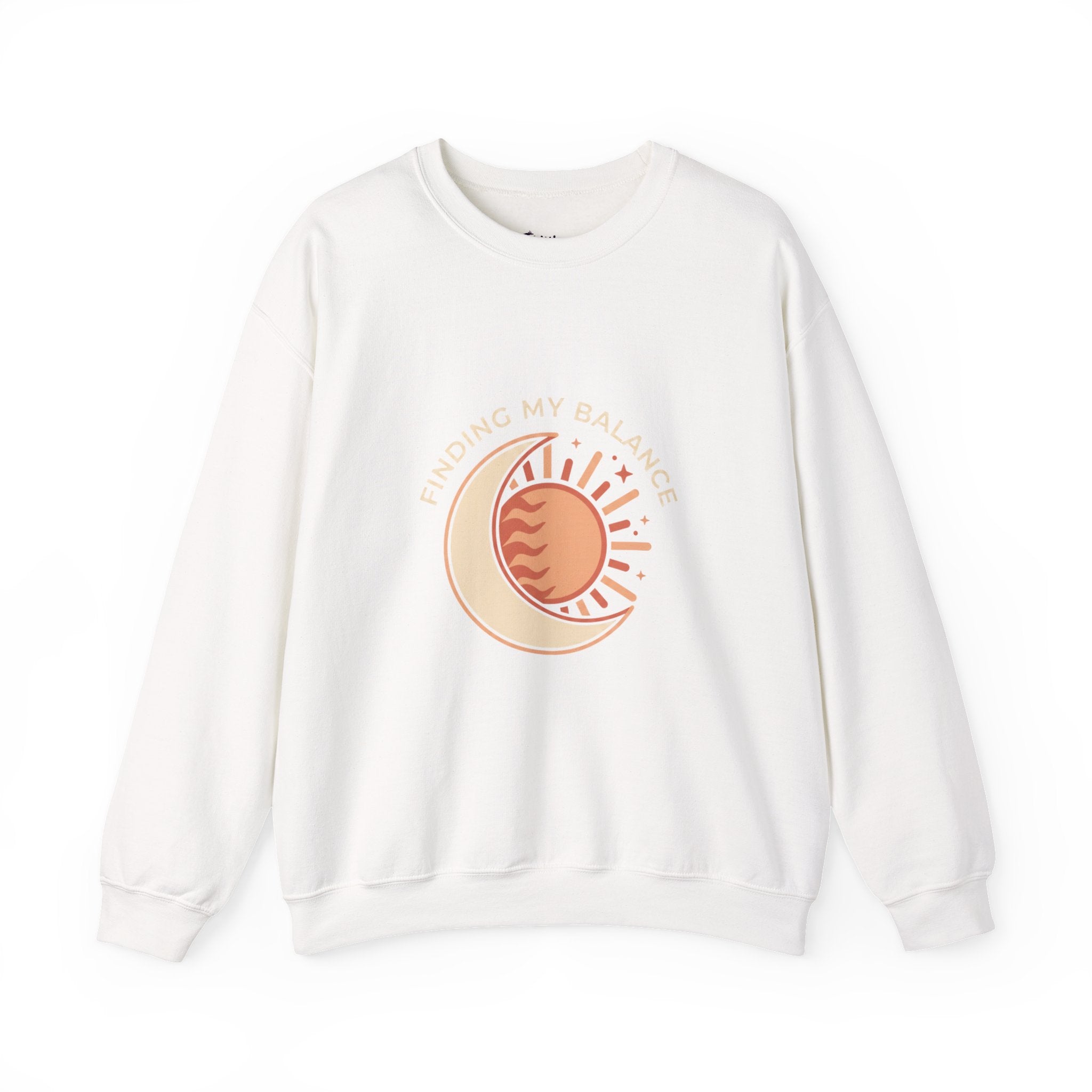 Sun & Moon Minimalist Crewneck Sweatshirt — "Finding my Balance"