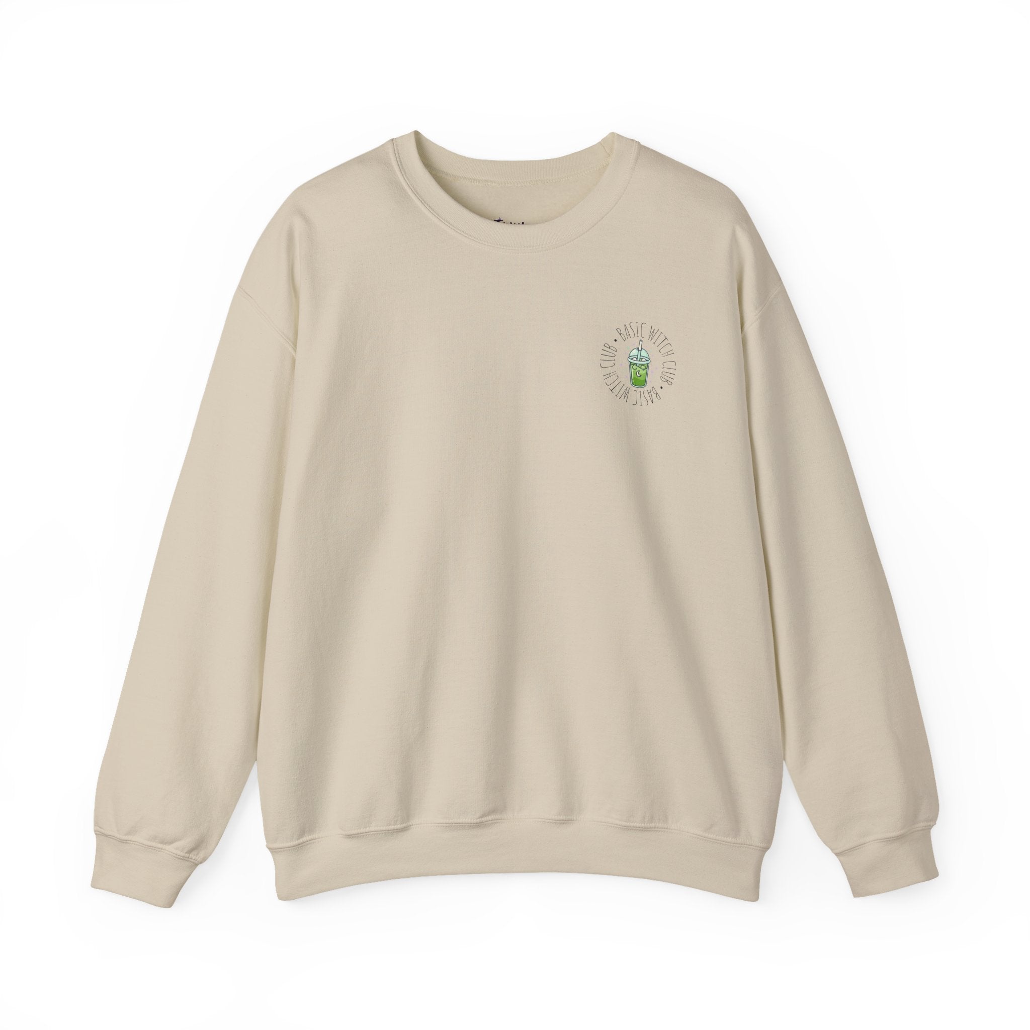 BASIC WITCH CLUB Matcha Emblem —  Crewneck Sweatshirt