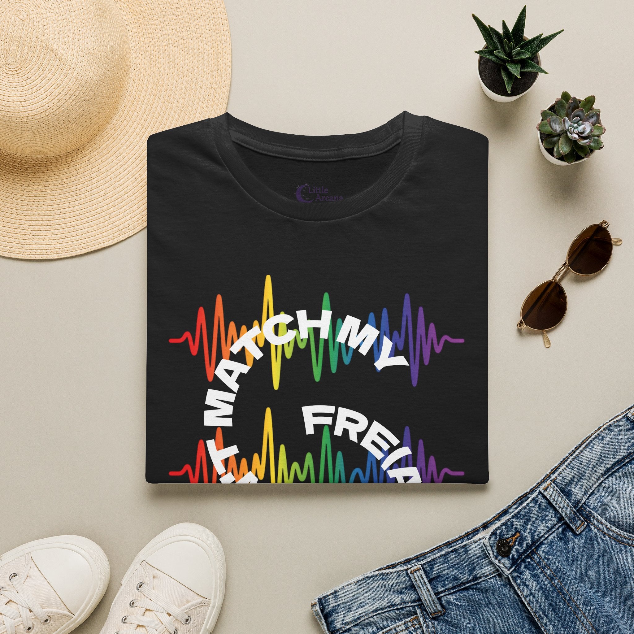 Rainbow Soundwave 'Can't Match  My Fre(ak)quency' Graphic — Unisex T-Shirt