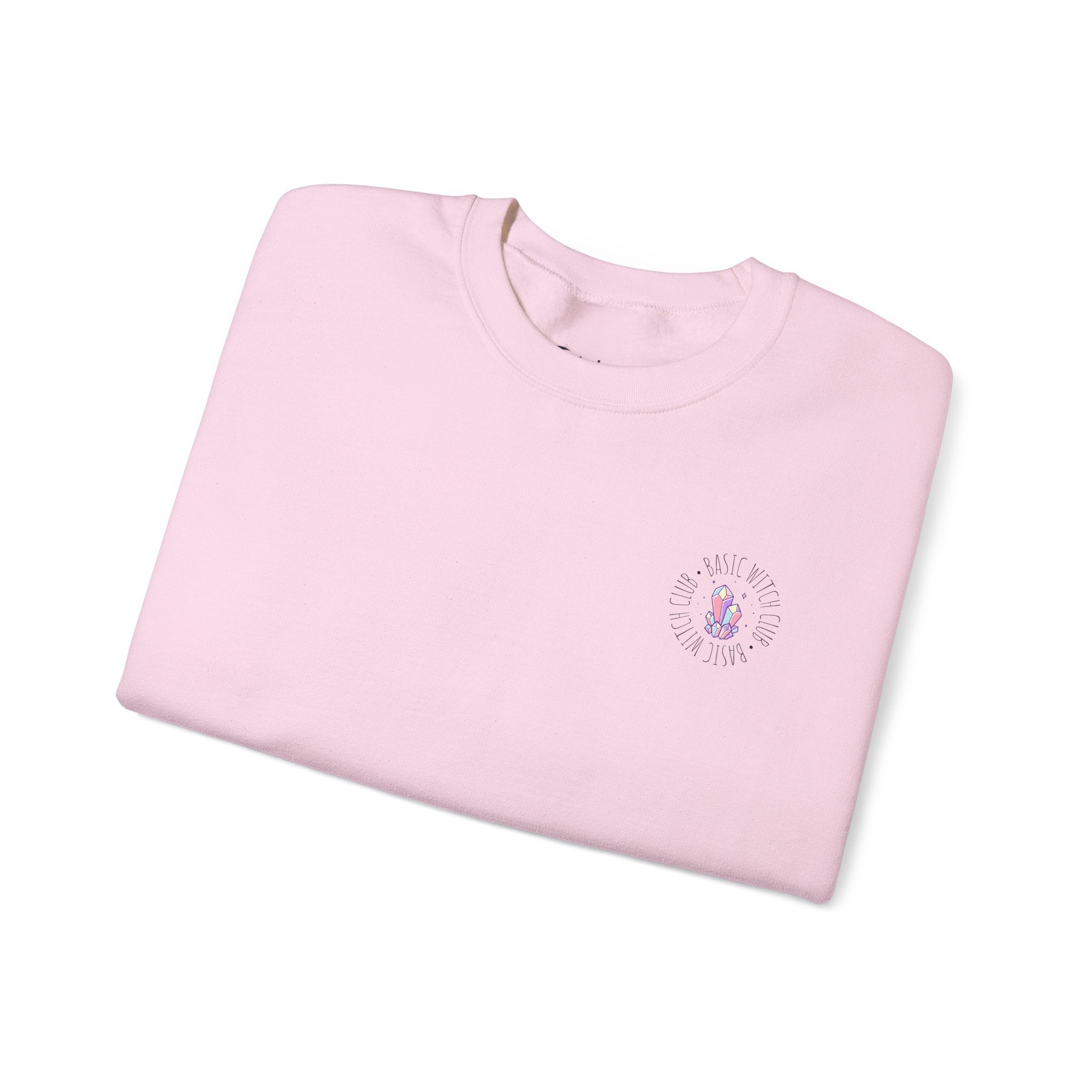 BASIC WITCH CLUB Crystal Cluster Emblem — Crewneck Sweatshirt