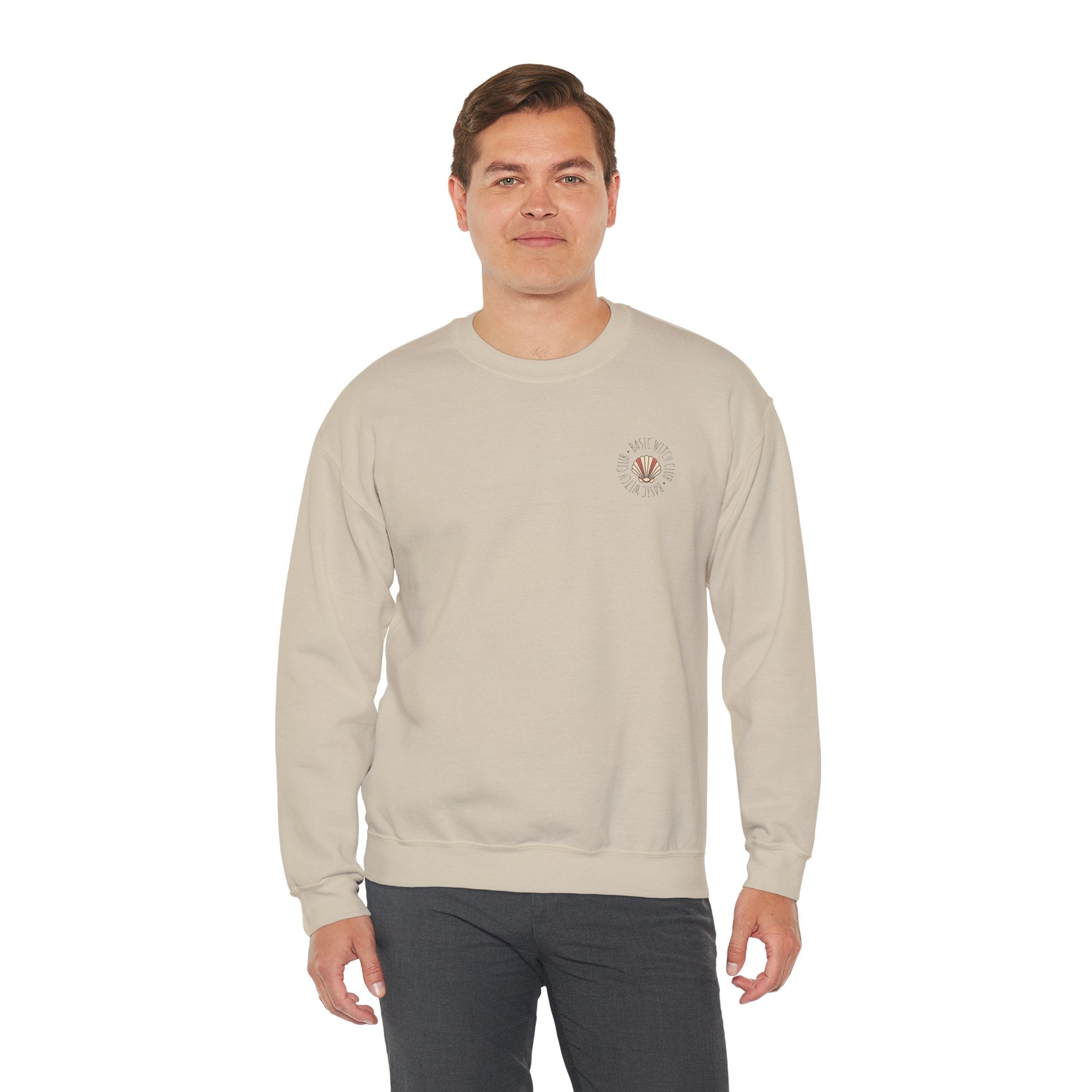BASIC WITCH CLUB Sea Shell Emblem — Crewneck Sweatshirt