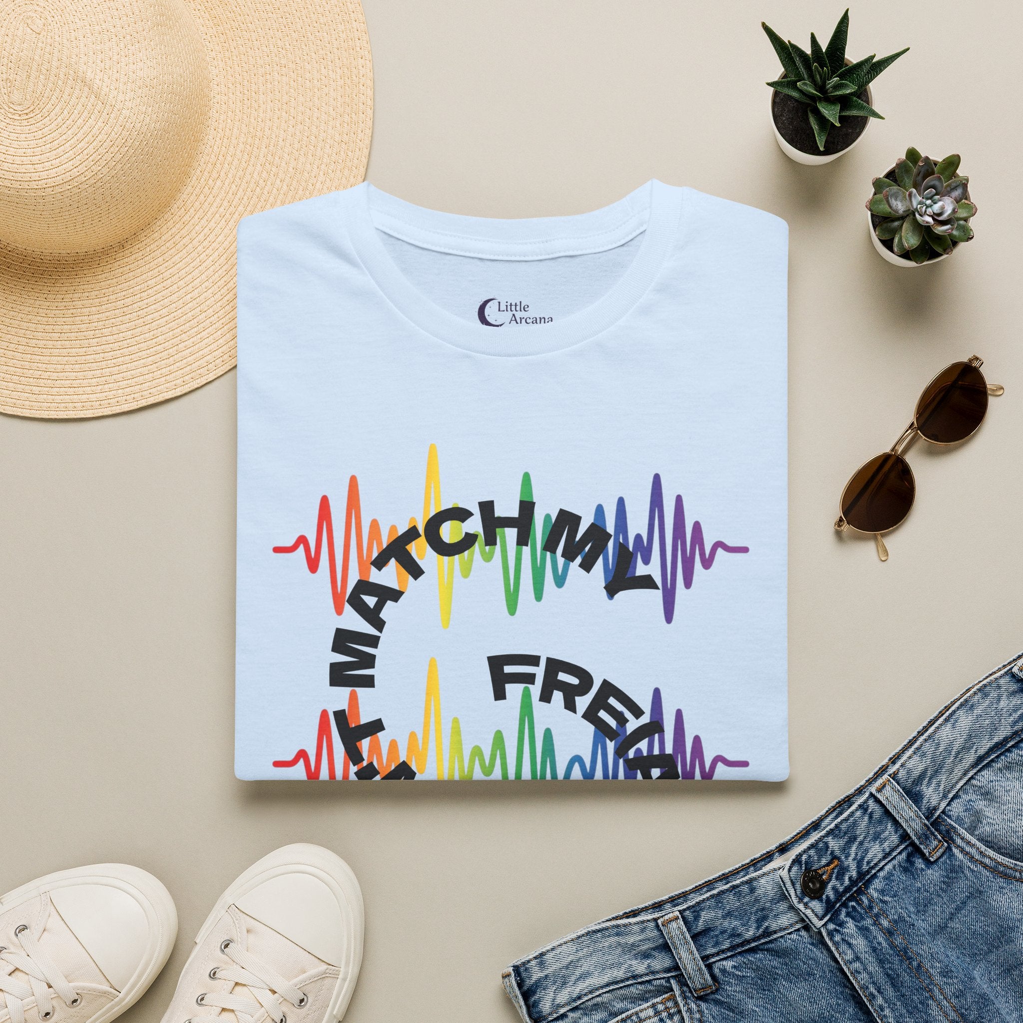 Rainbow Soundwave 'Can't Match  My Fre(ak)quency' Graphic — Unisex T-Shirt