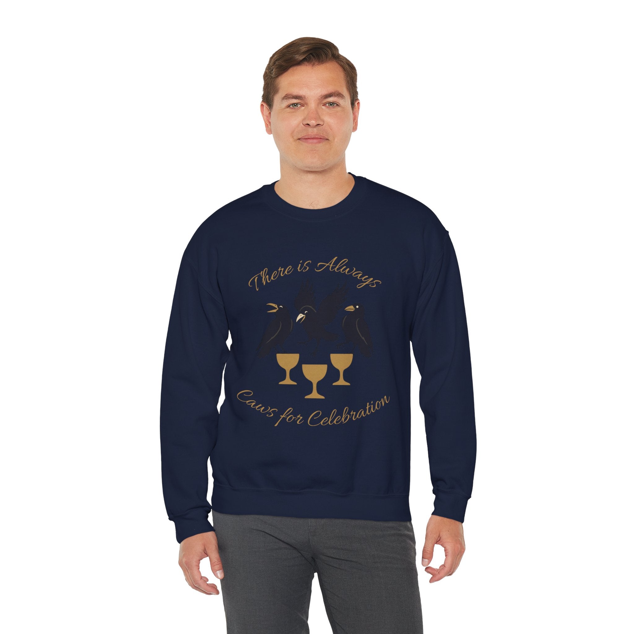 Raven Gathering — 'There Is Always Caws for Celebration' Crewneck Sweatshirt