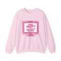 Crewneck Sweatshirt — "Fully Updated" Retro Pink Computer Graphic