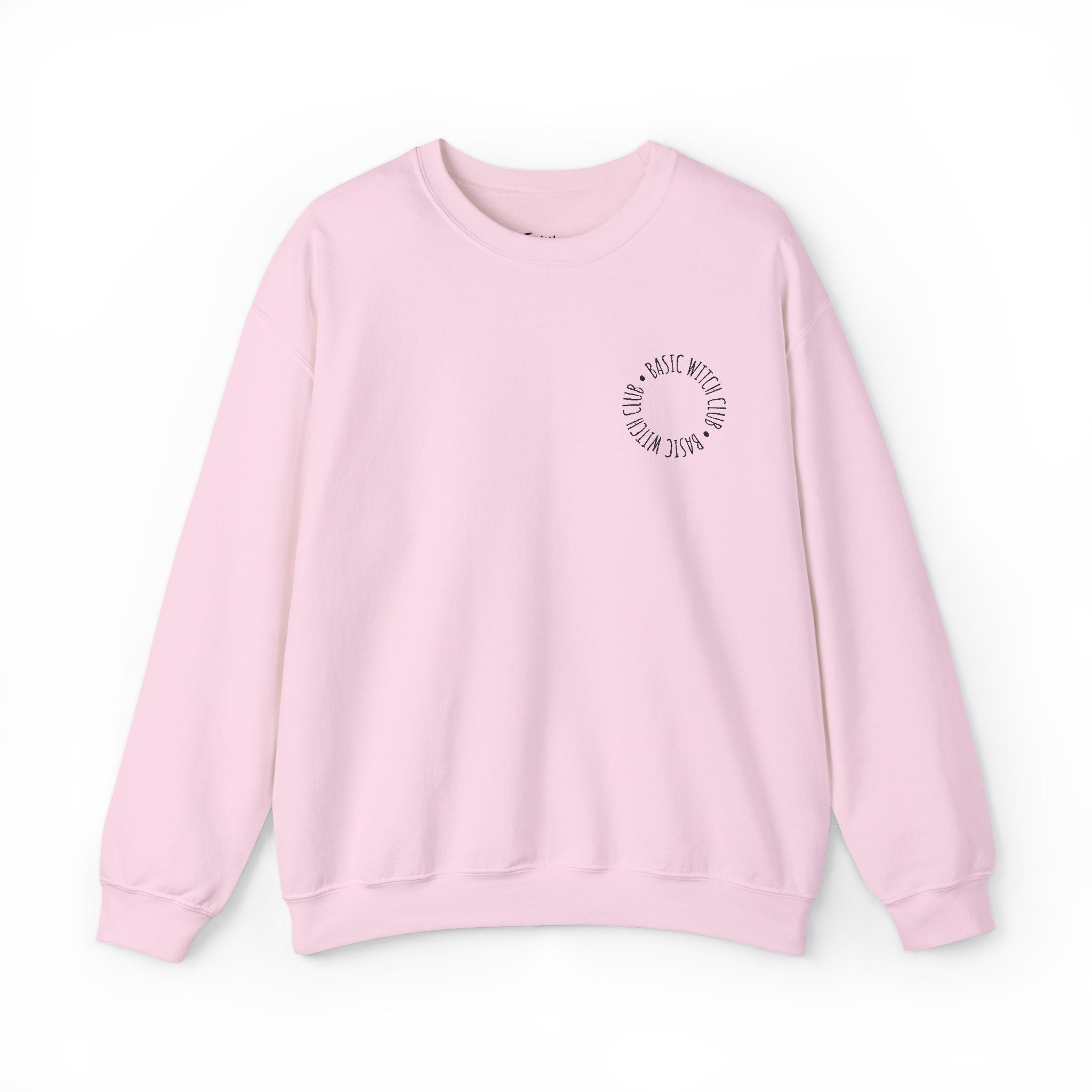 BASIC WITCH CLUB Embroidered Emblem — Crewneck Sweatshirt