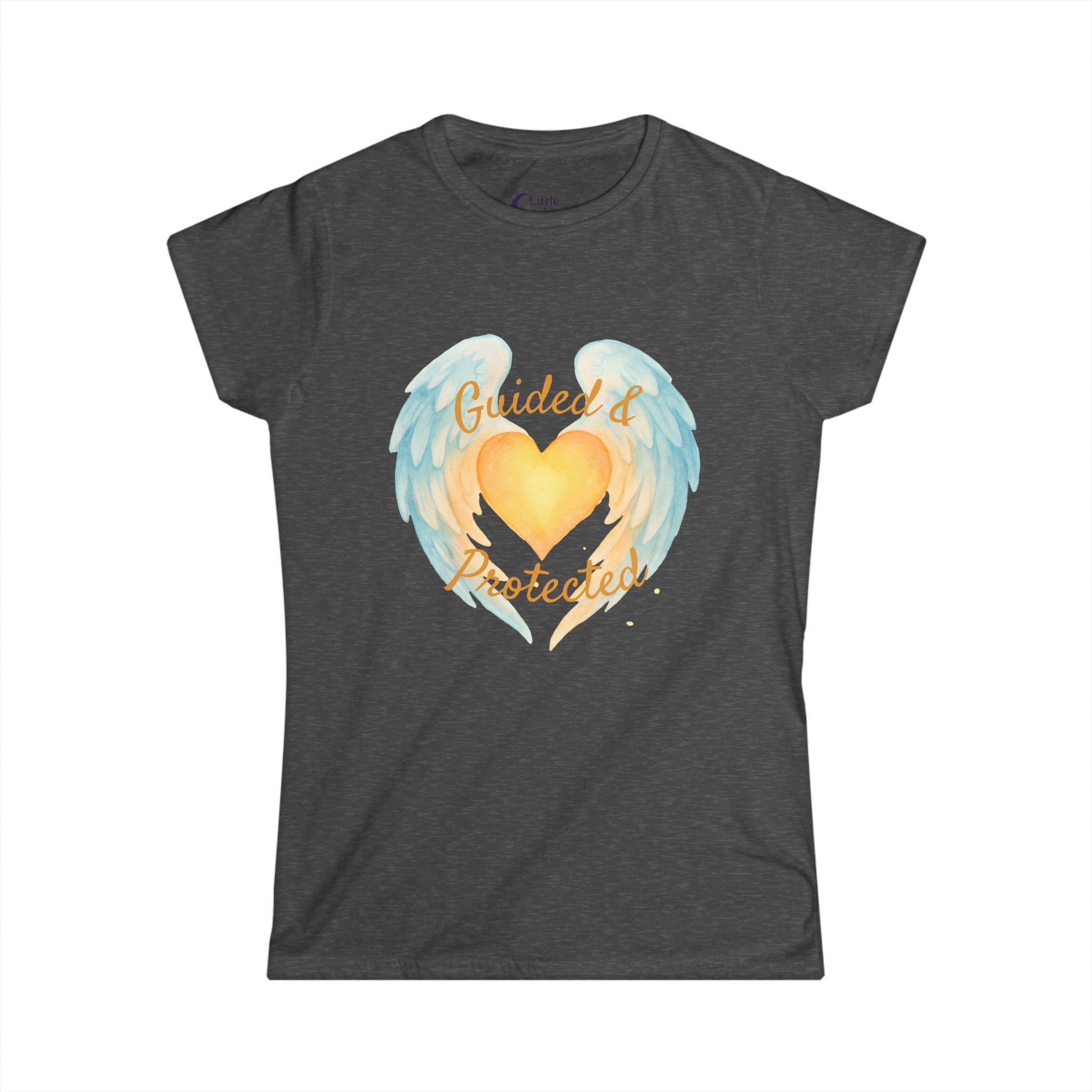 Guided & Protected Angel Wings Graphic — Women's Soft Style T-Shirt