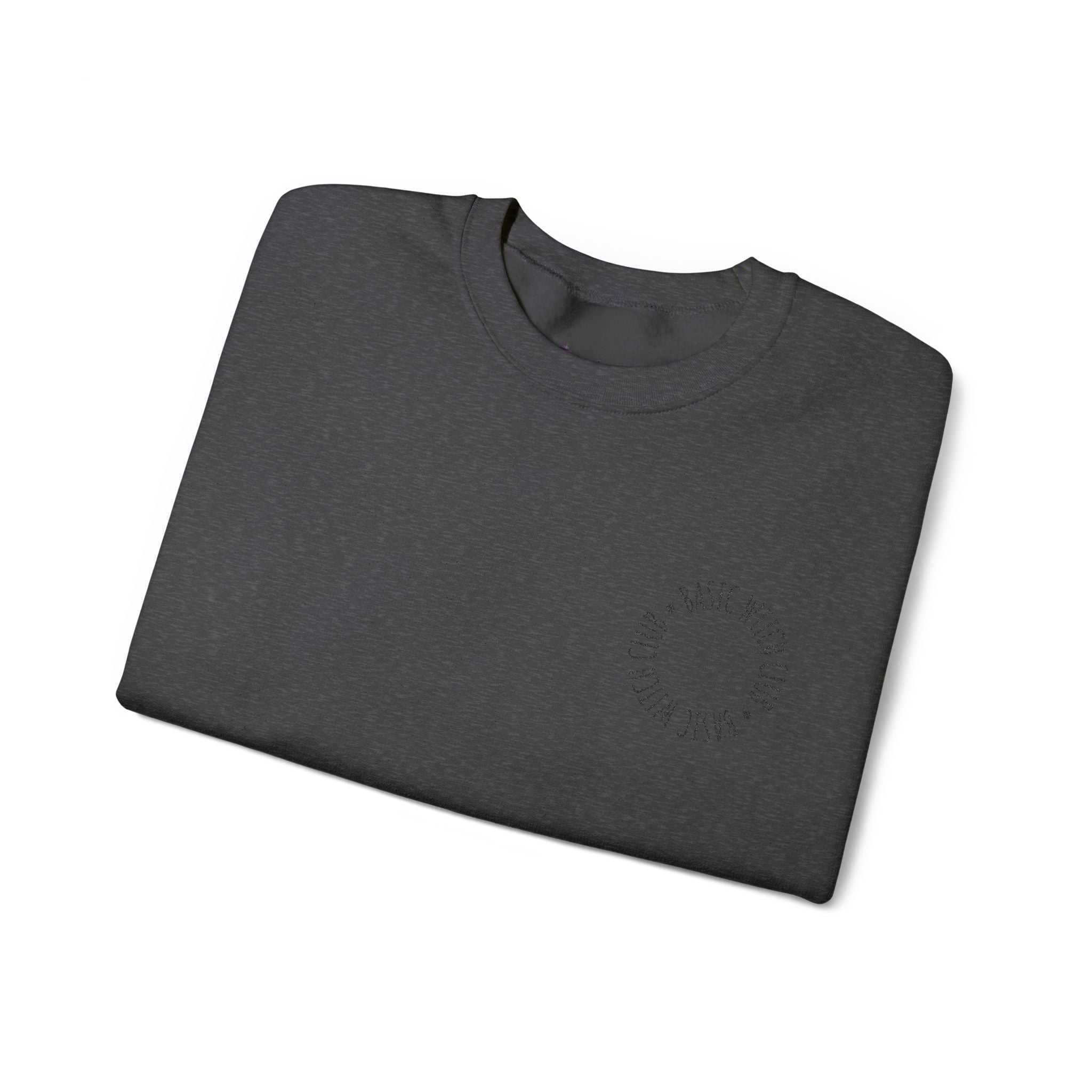 BASIC WITCH CLUB Embroidered Emblem — Crewneck Sweatshirt