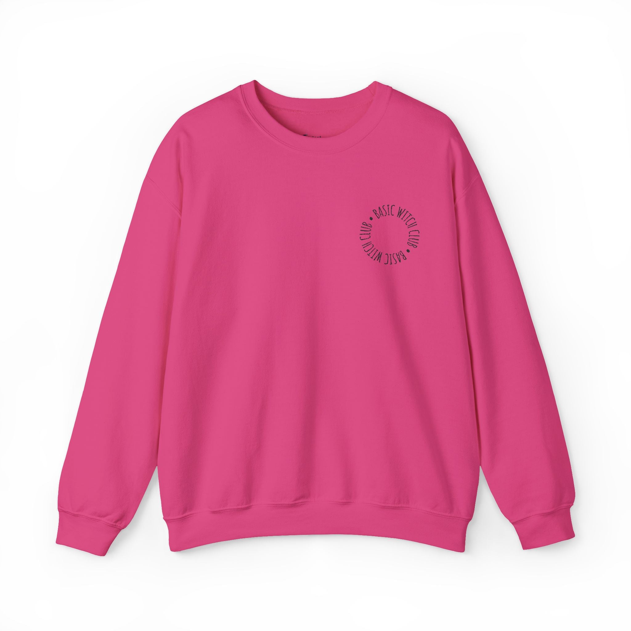 BASIC WITCH CLUB Embroidered Emblem — Crewneck Sweatshirt