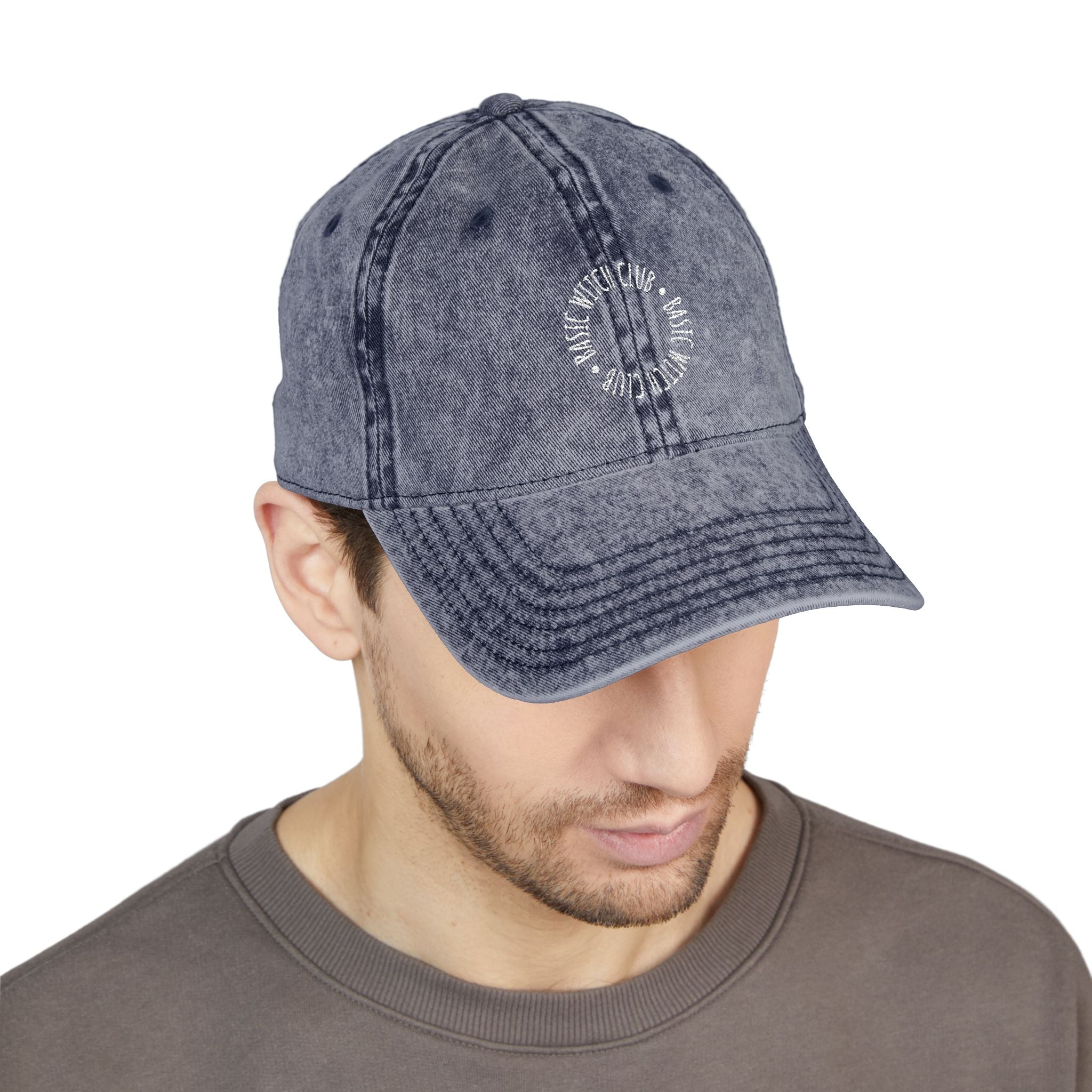 BASIC WITCH CLUB Emblem — Vintage Style Embroidered Baseball Cap