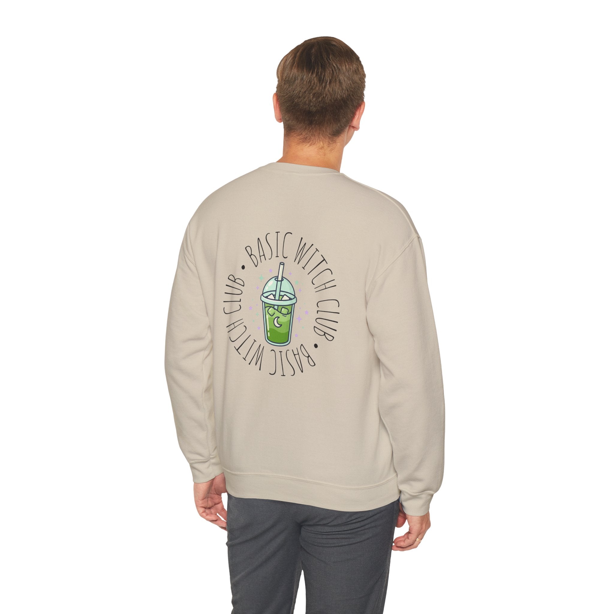 BASIC WITCH CLUB Matcha Emblem —  Crewneck Sweatshirt