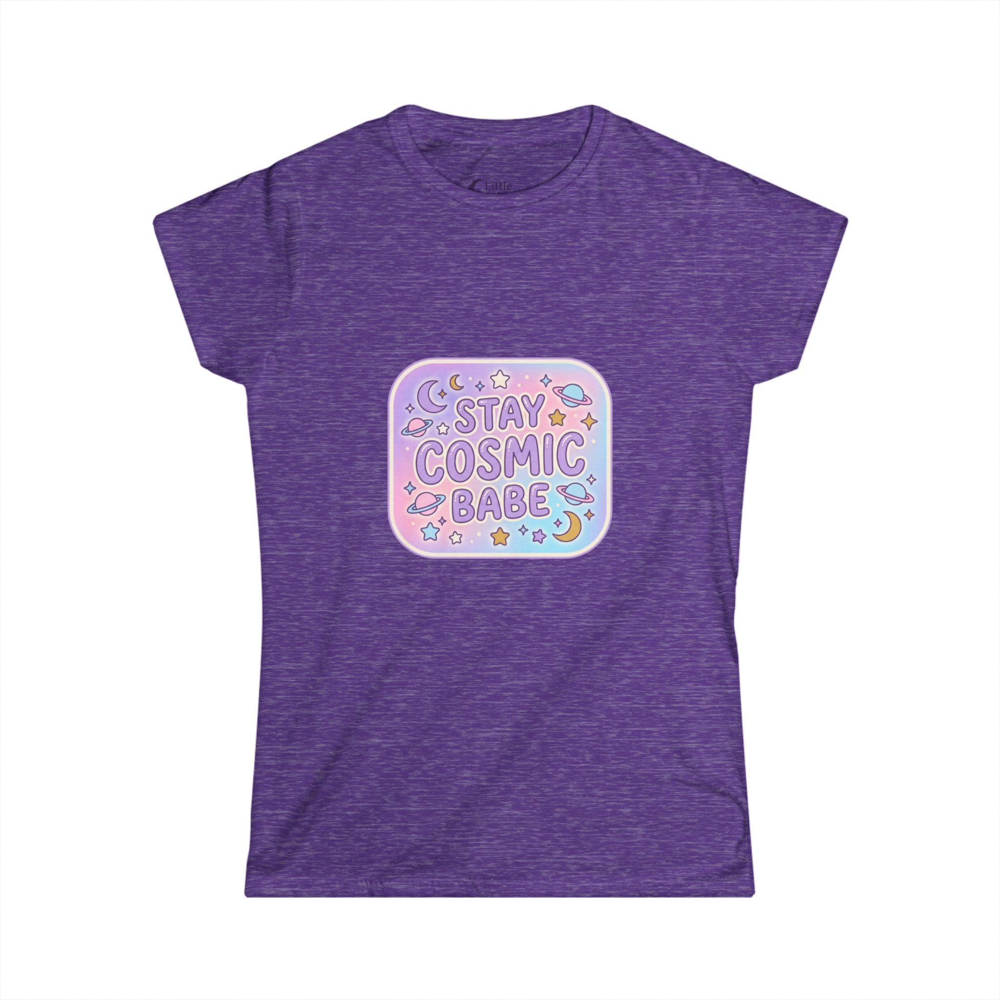 Stay Cosmic Babe Tee — Pastel Space Graphic T‑Shirt for Women