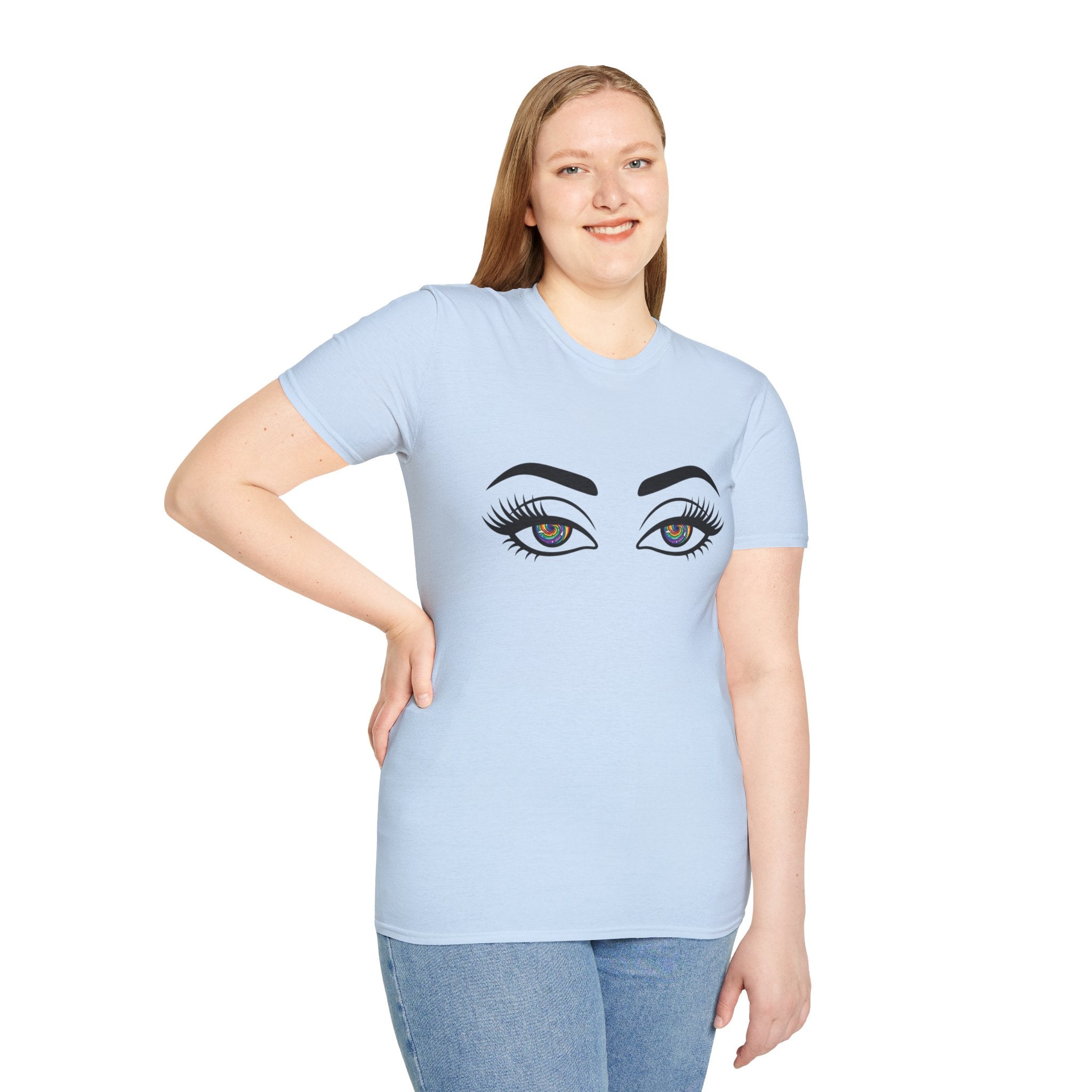 Hypnotic Eyes Graphic T-Shirt — Rainbow (Air)
