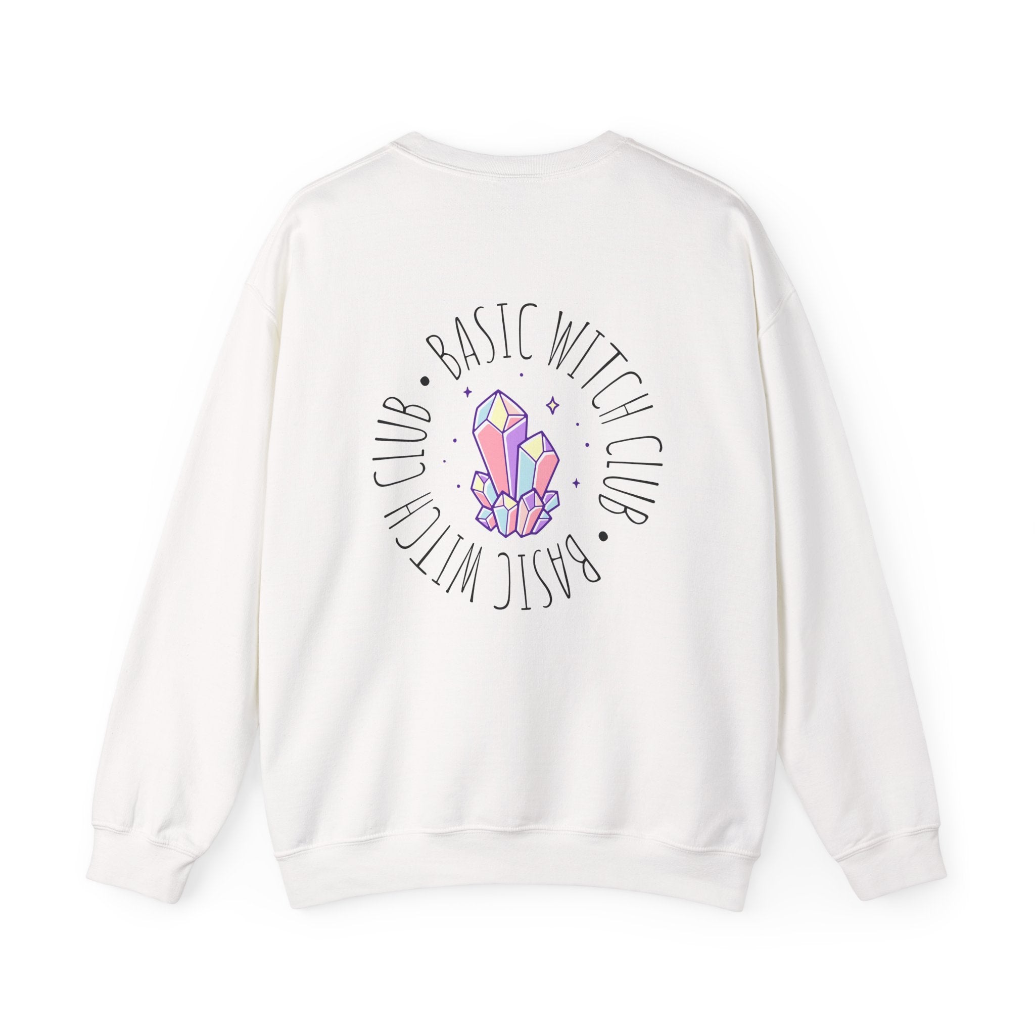 BASIC WITCH CLUB Crystal Cluster Emblem — Crewneck Sweatshirt