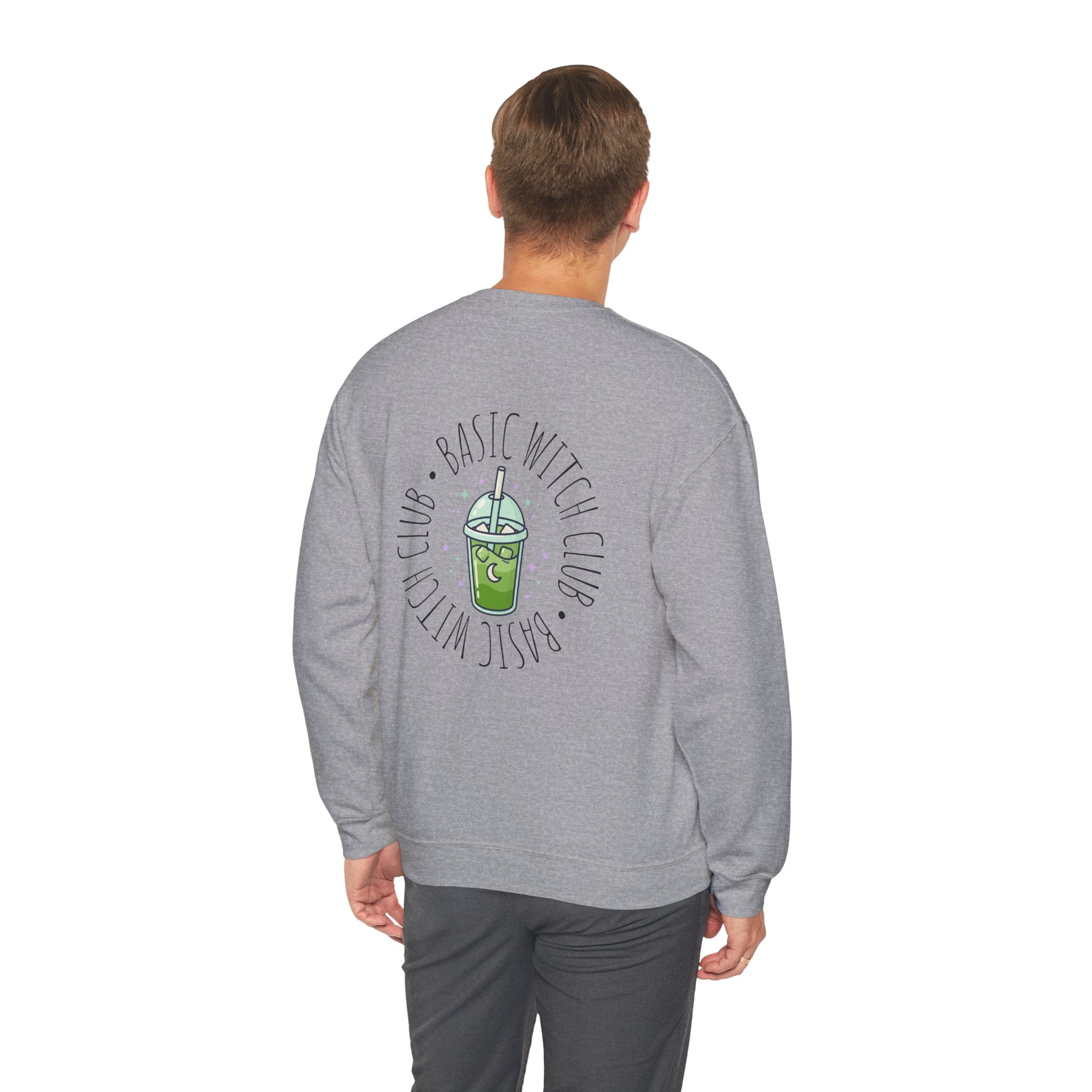 BASIC WITCH CLUB Matcha Emblem —  Crewneck Sweatshirt