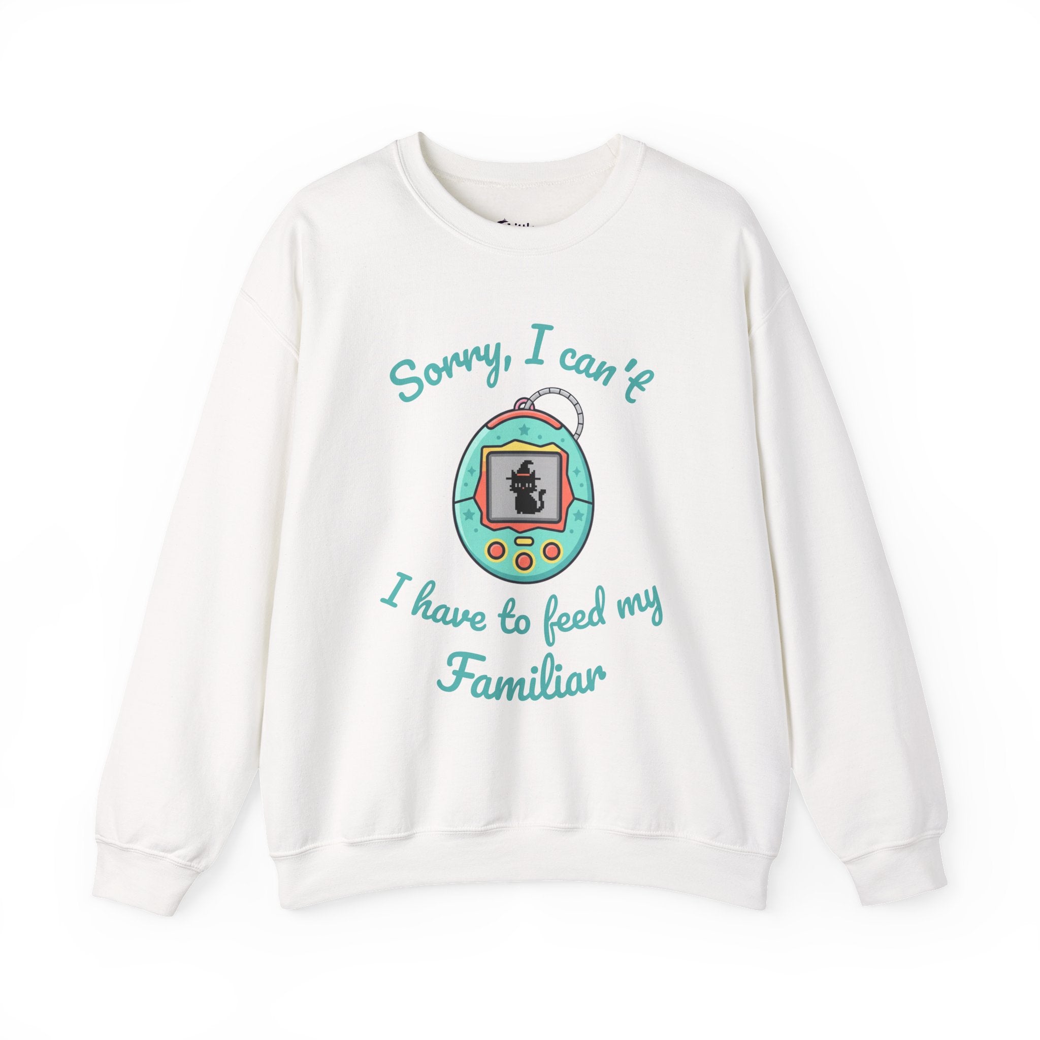 "Sorry I can't, I have to feed my familiar" cute retro virtual pet — Crewneck Sweatshirt