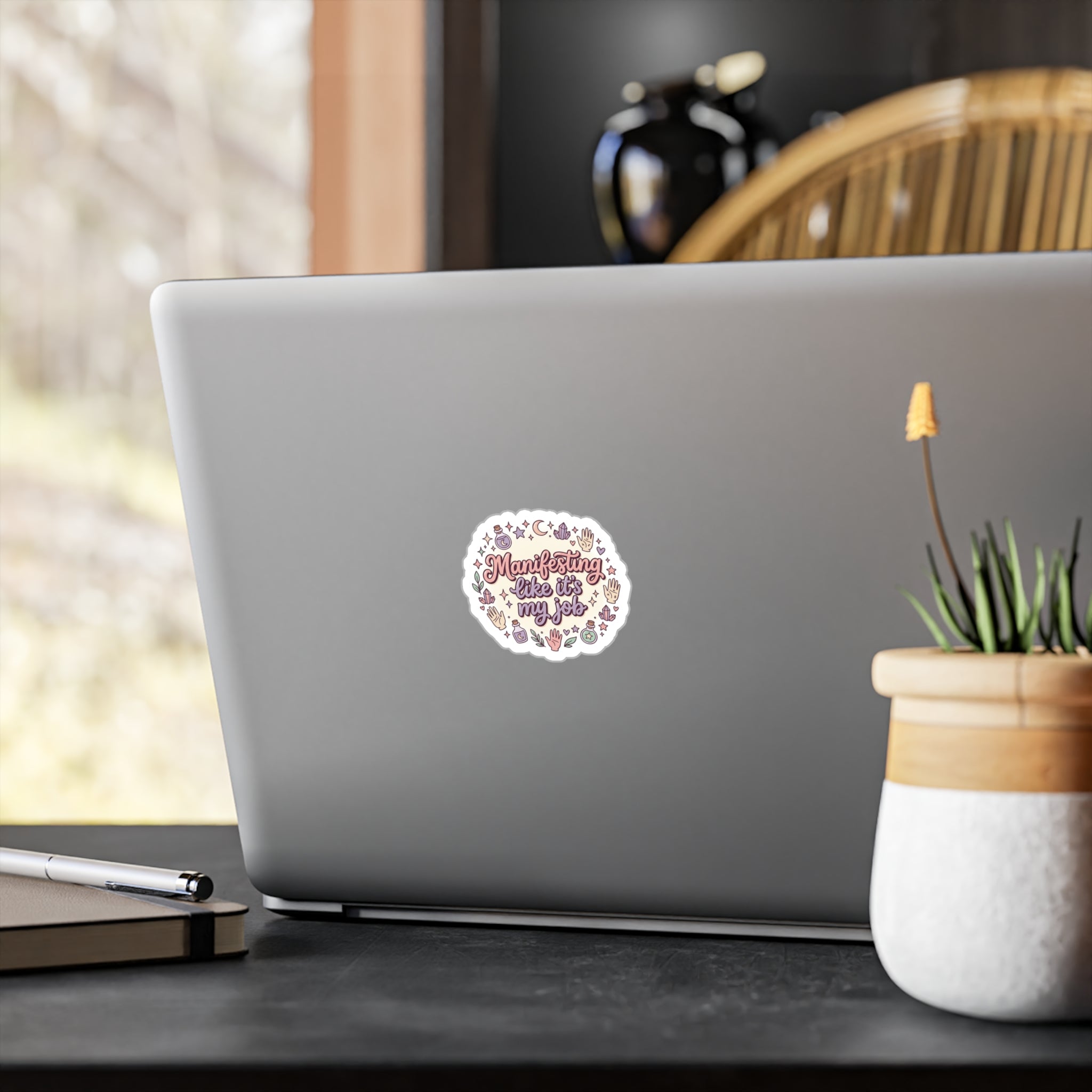 Manifesting Like It’s My Job Sticker — Spiritual Vinyl Kiss-Cut Decal
