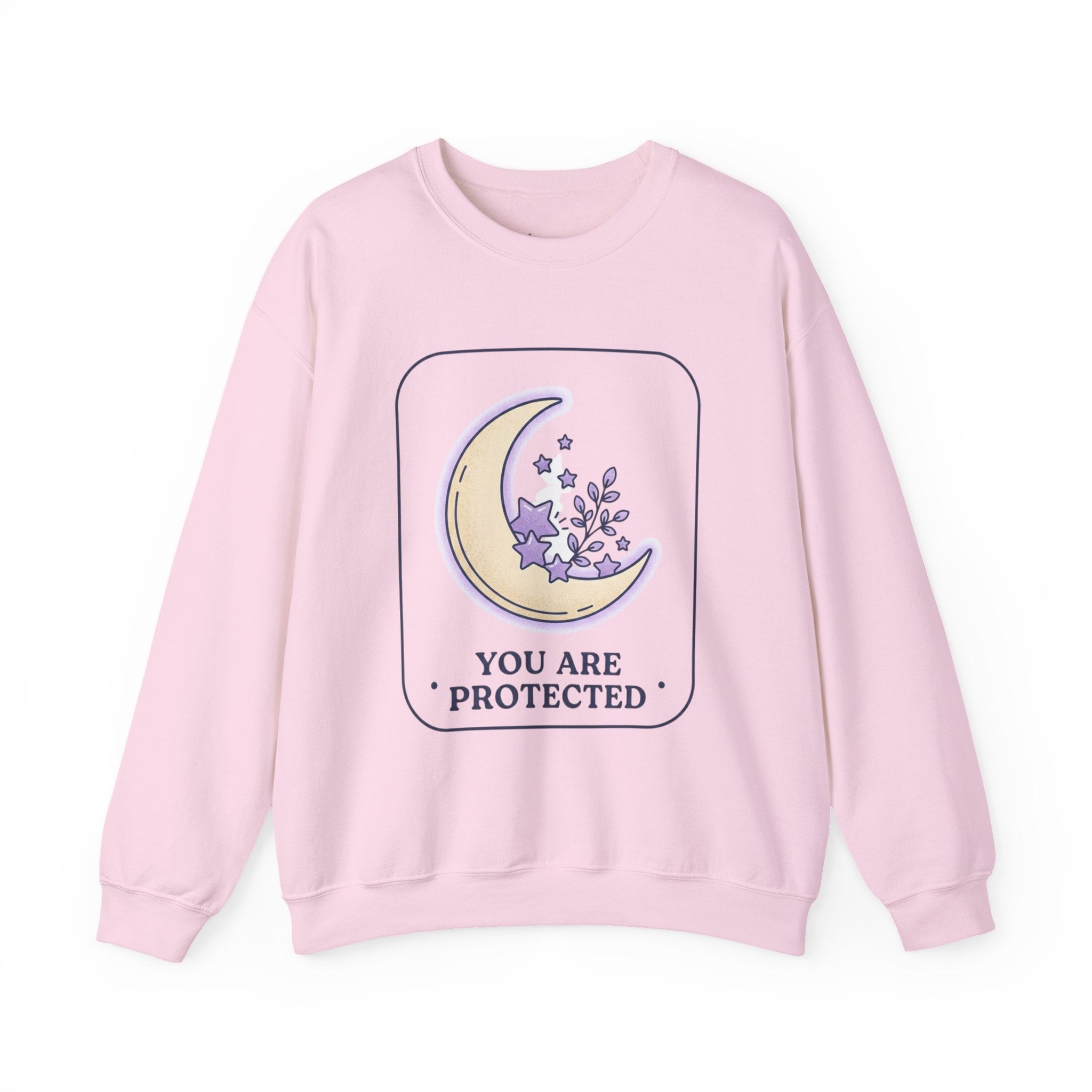 Crewneck Sweatshirt — "You Are Protected" Moon & Stars Comfort Pullover