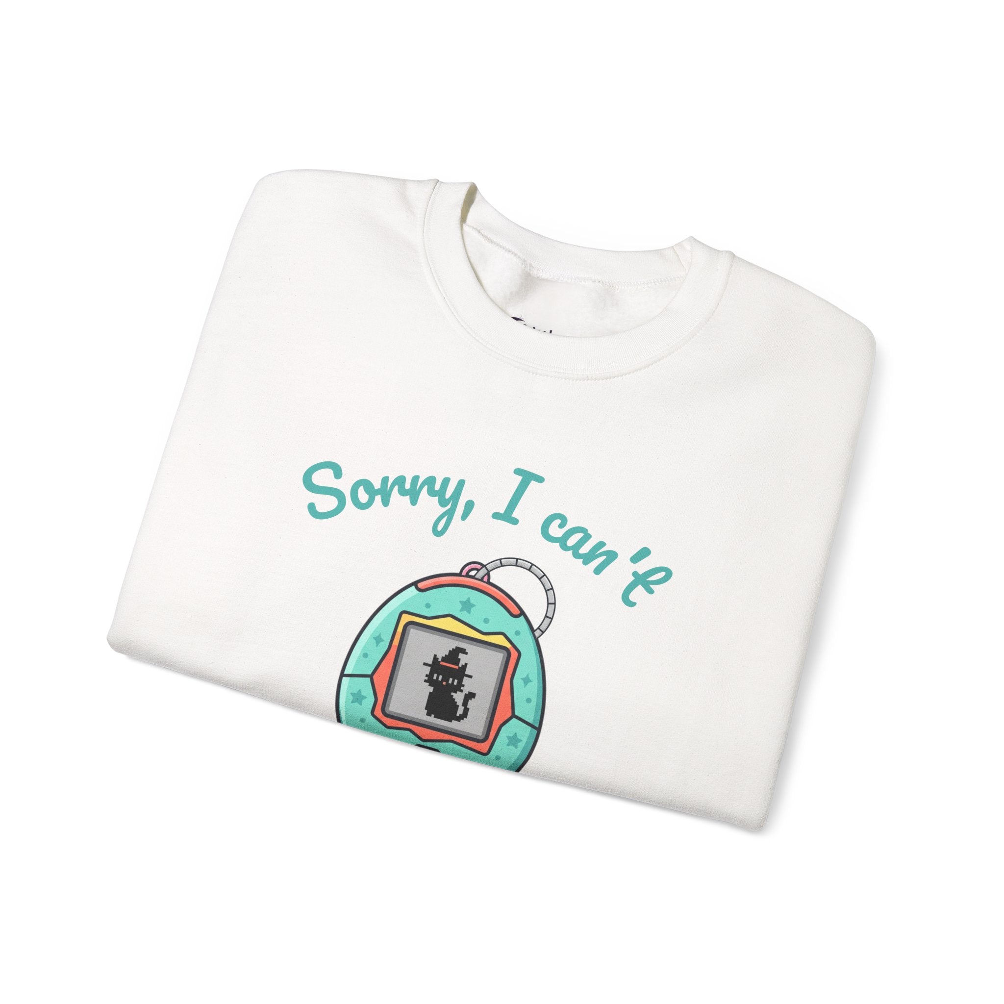 "Sorry I can't, I have to feed my familiar" cute retro virtual pet — Crewneck Sweatshirt