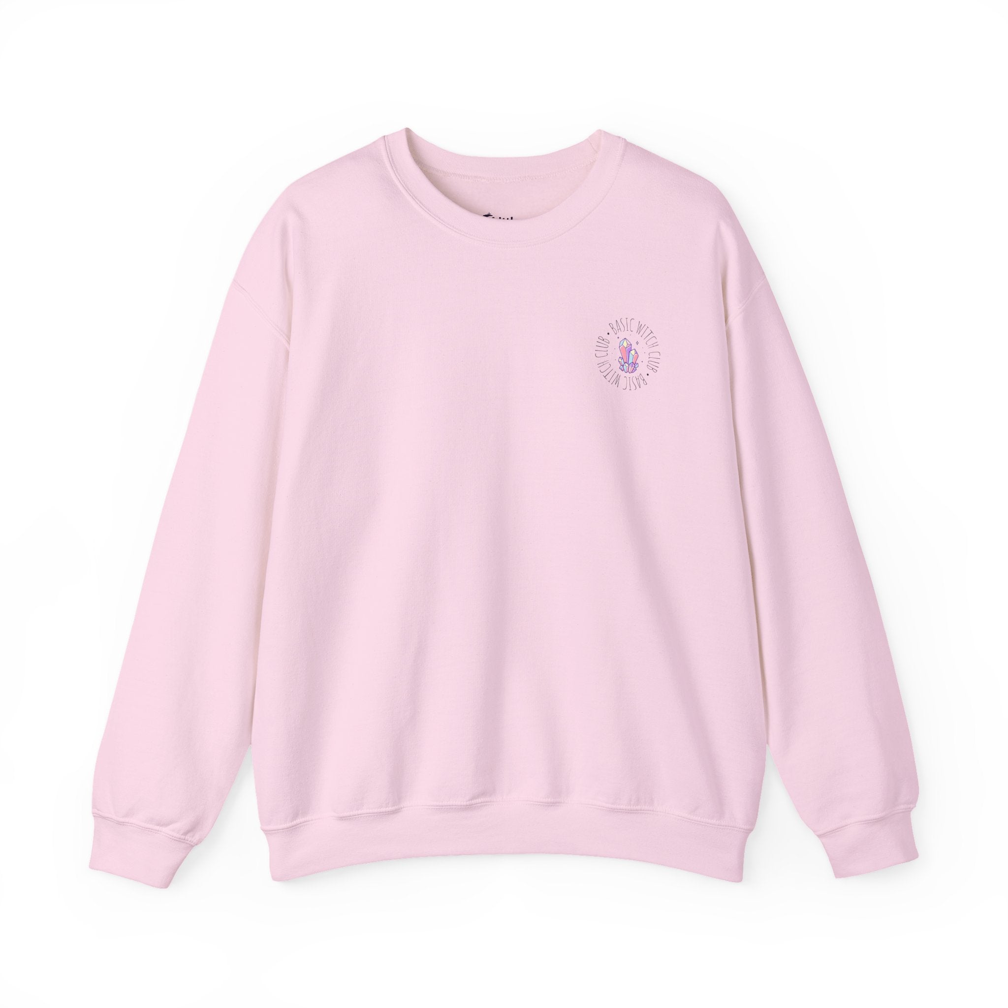 BASIC WITCH CLUB Crystal Cluster Emblem — Crewneck Sweatshirt