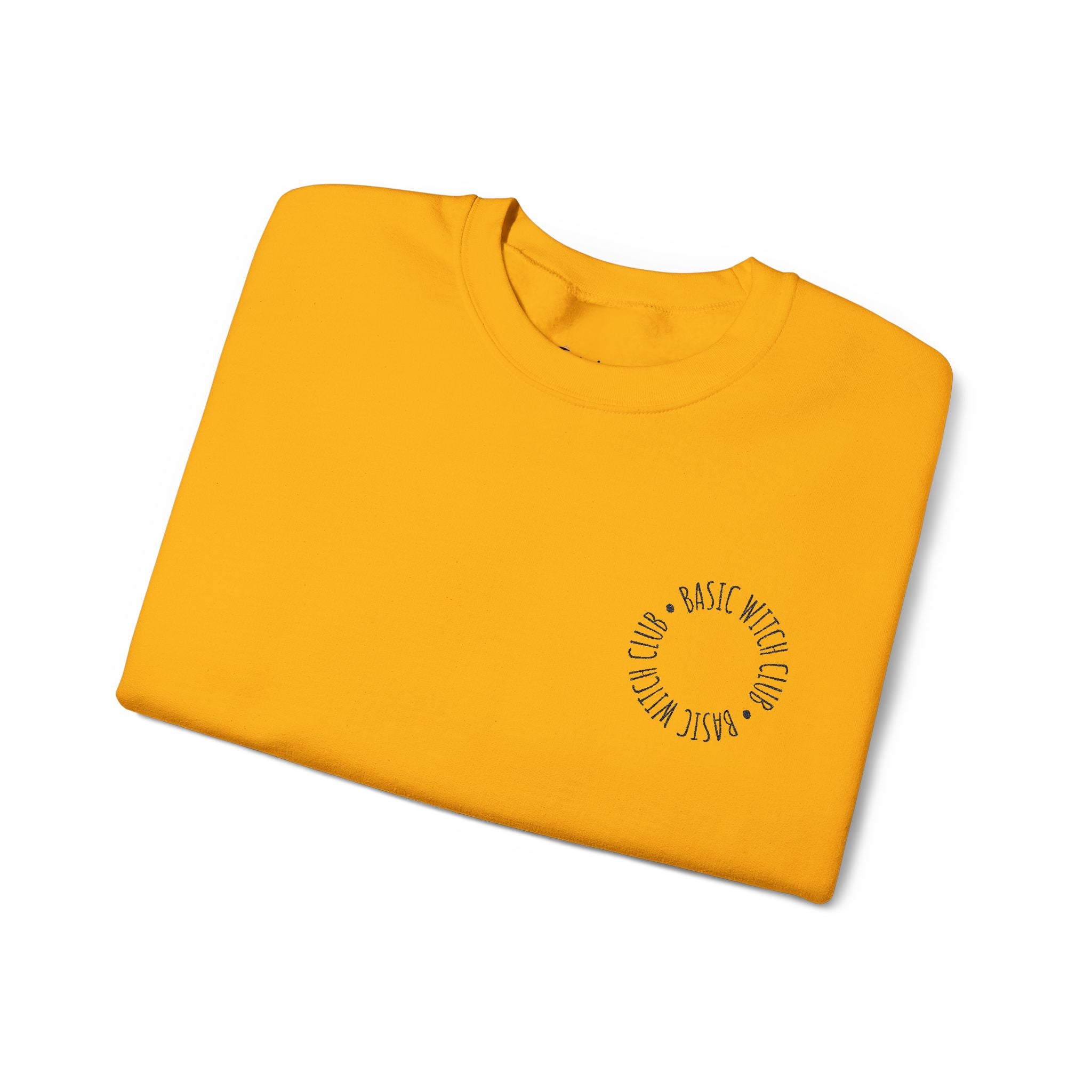 BASIC WITCH CLUB Embroidered Emblem — Crewneck Sweatshirt
