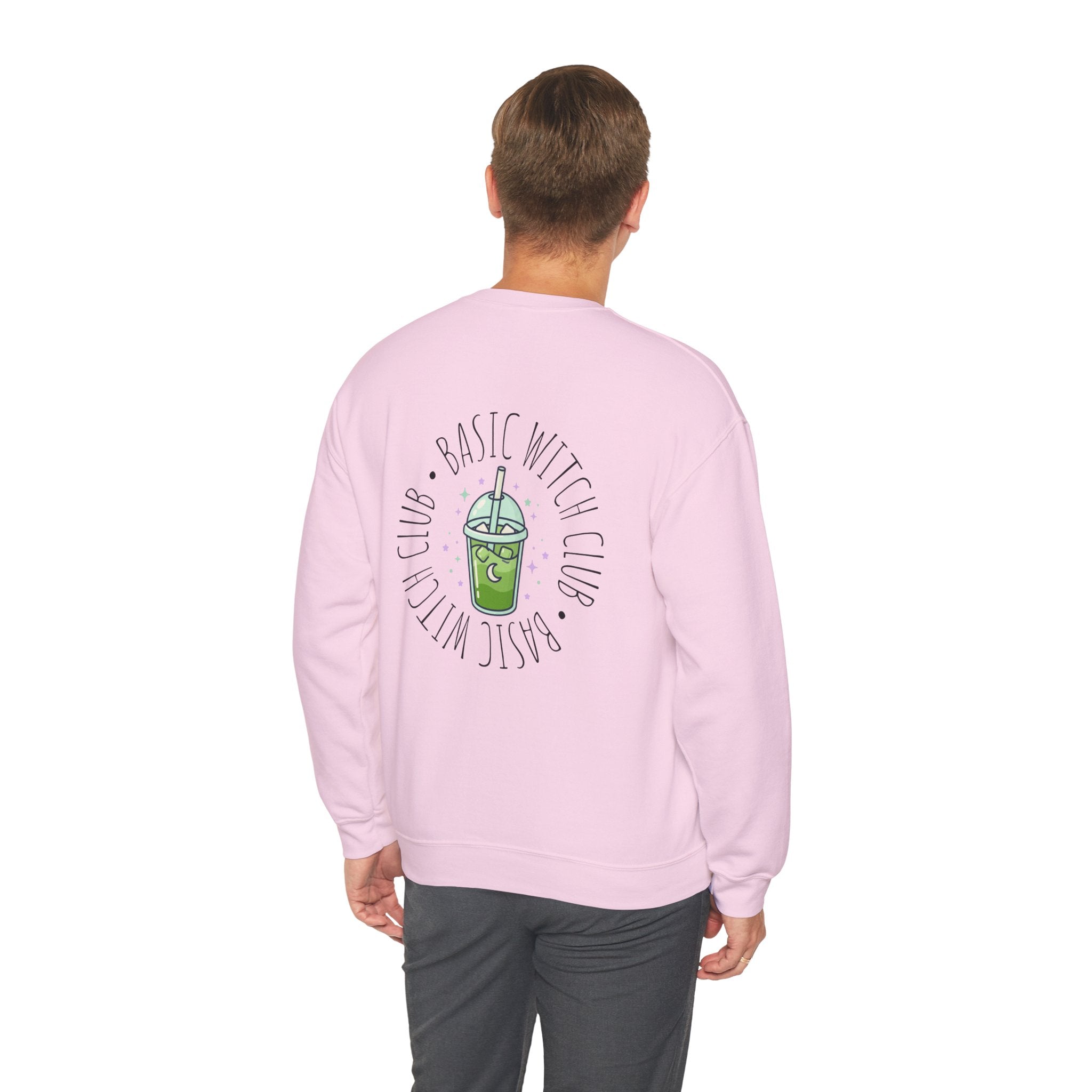 BASIC WITCH CLUB Matcha Emblem —  Crewneck Sweatshirt