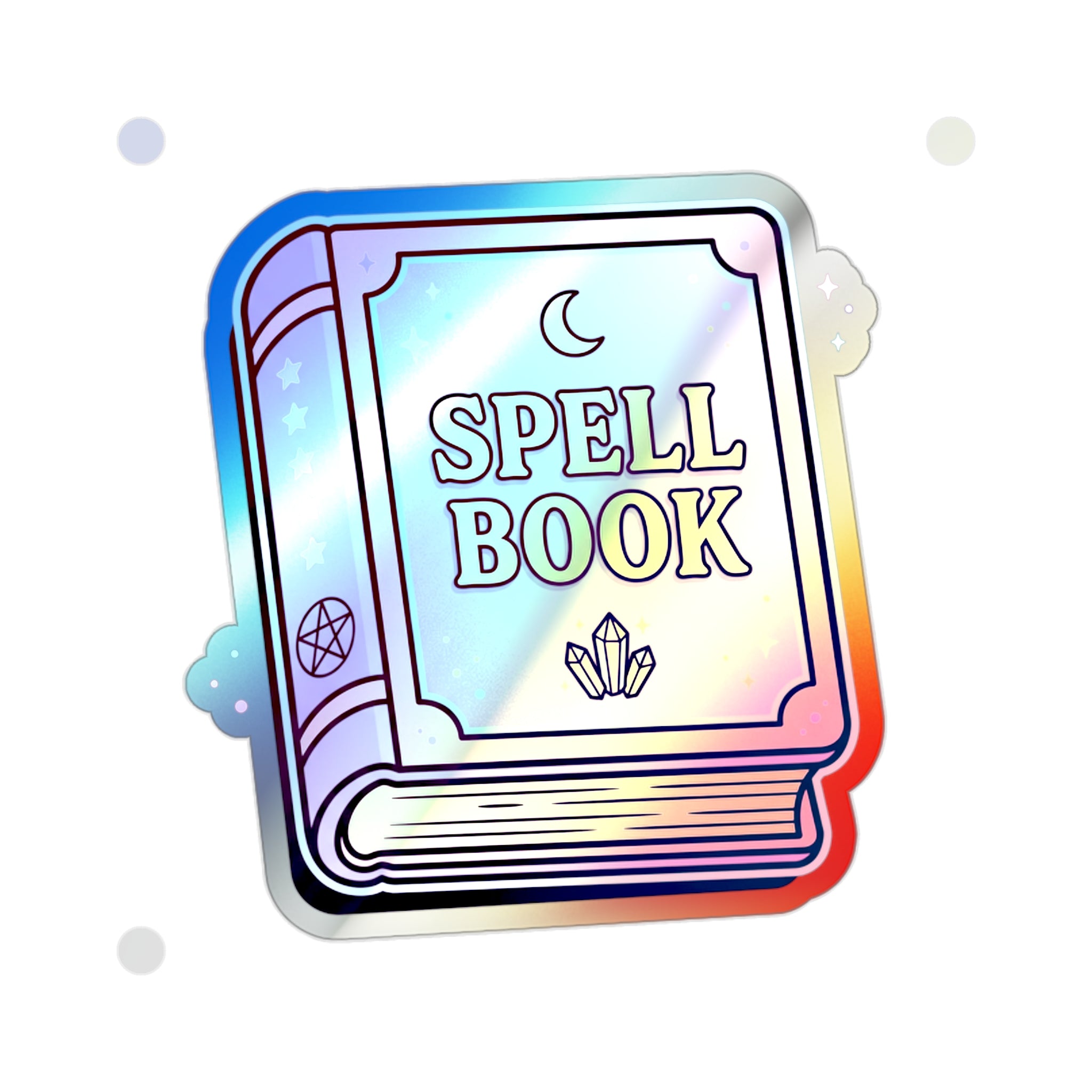 Holographic Spell Book Sticker — Die-Cut Witchcraft Sticker