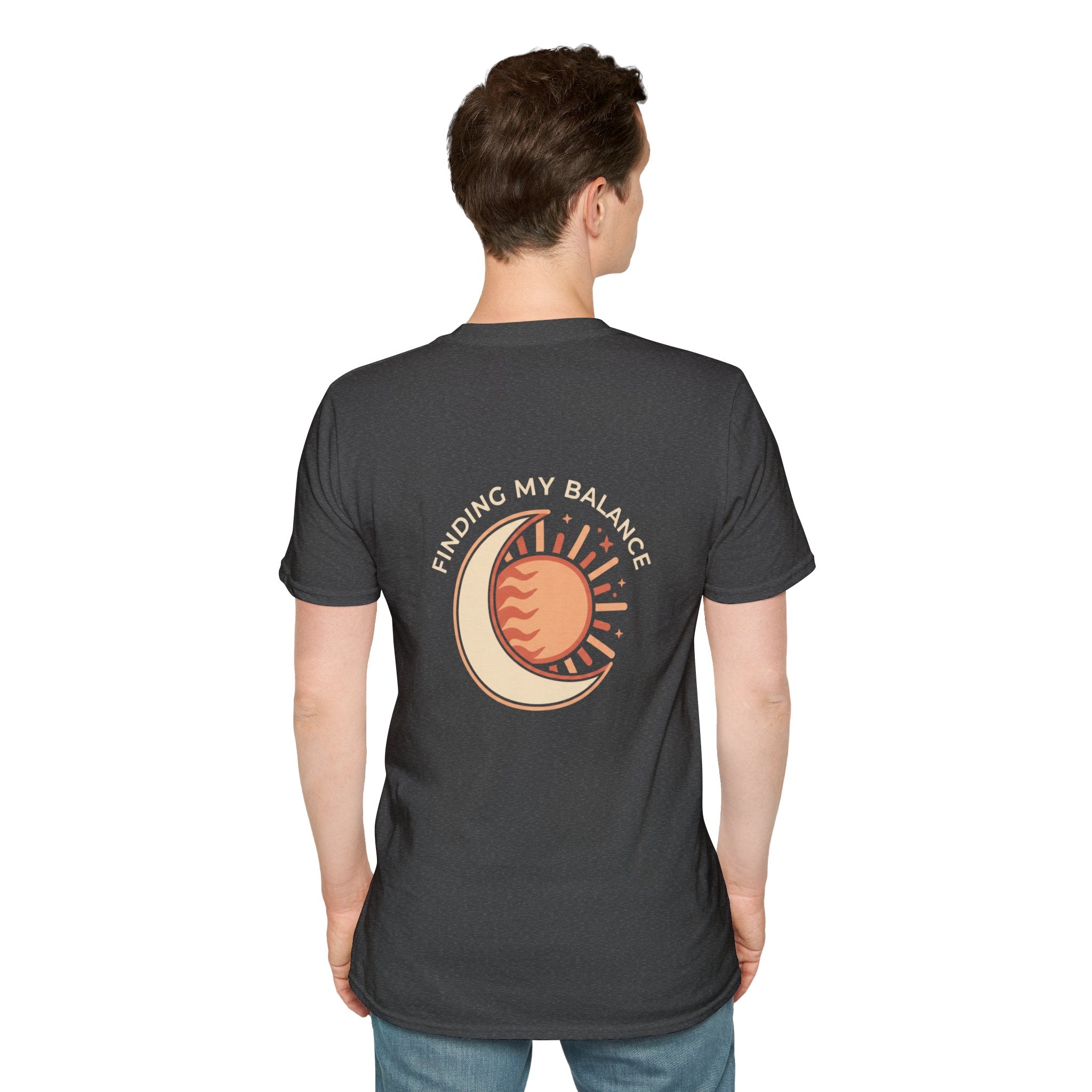 Sun & Moon Minimalist T-Shirt — "Finding my Balance"