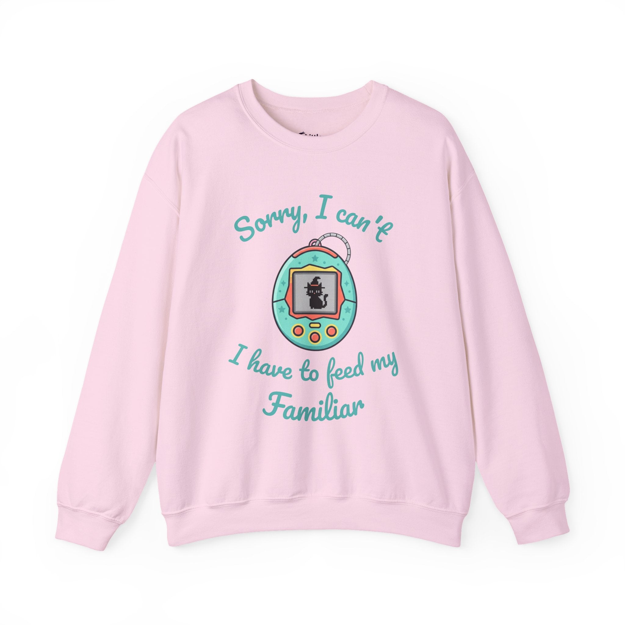 "Sorry I can't, I have to feed my familiar" cute retro virtual pet — Crewneck Sweatshirt